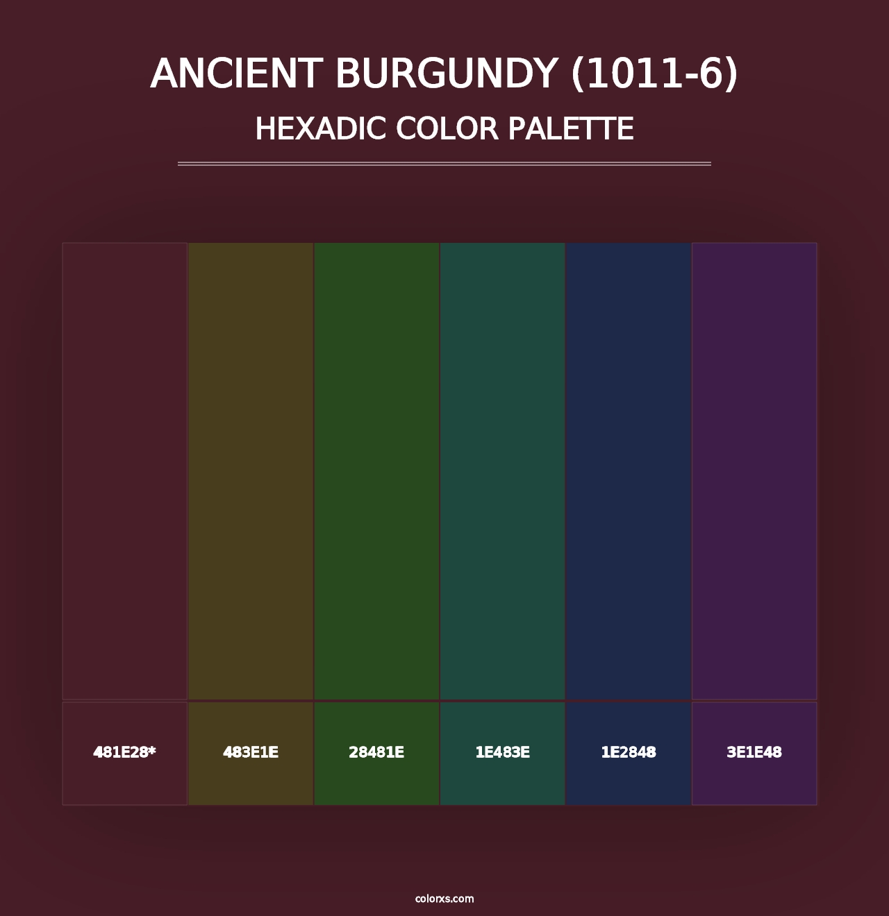 Ancient Burgundy (1011-6) - Hexadic Color Palette