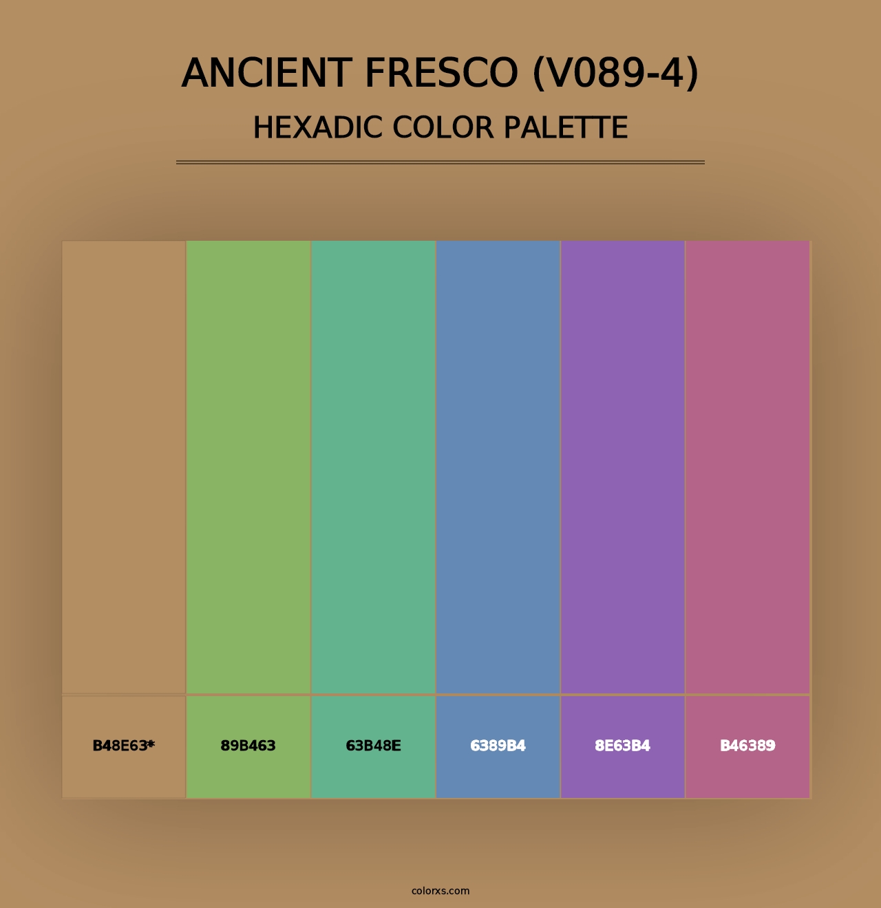 Ancient Fresco (V089-4) - Hexadic Color Palette