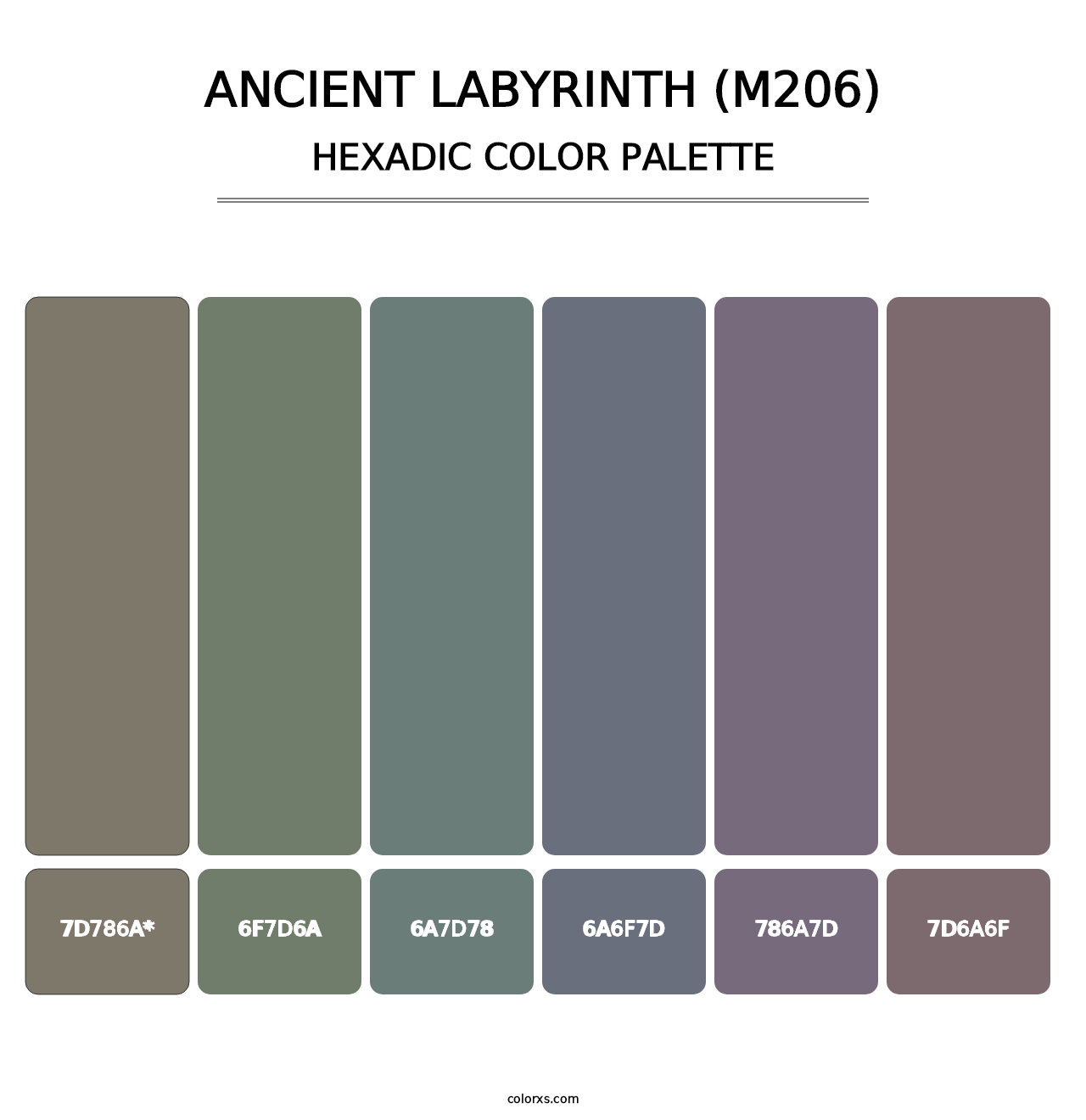 Ancient Labyrinth (M206) - Hexadic Color Palette