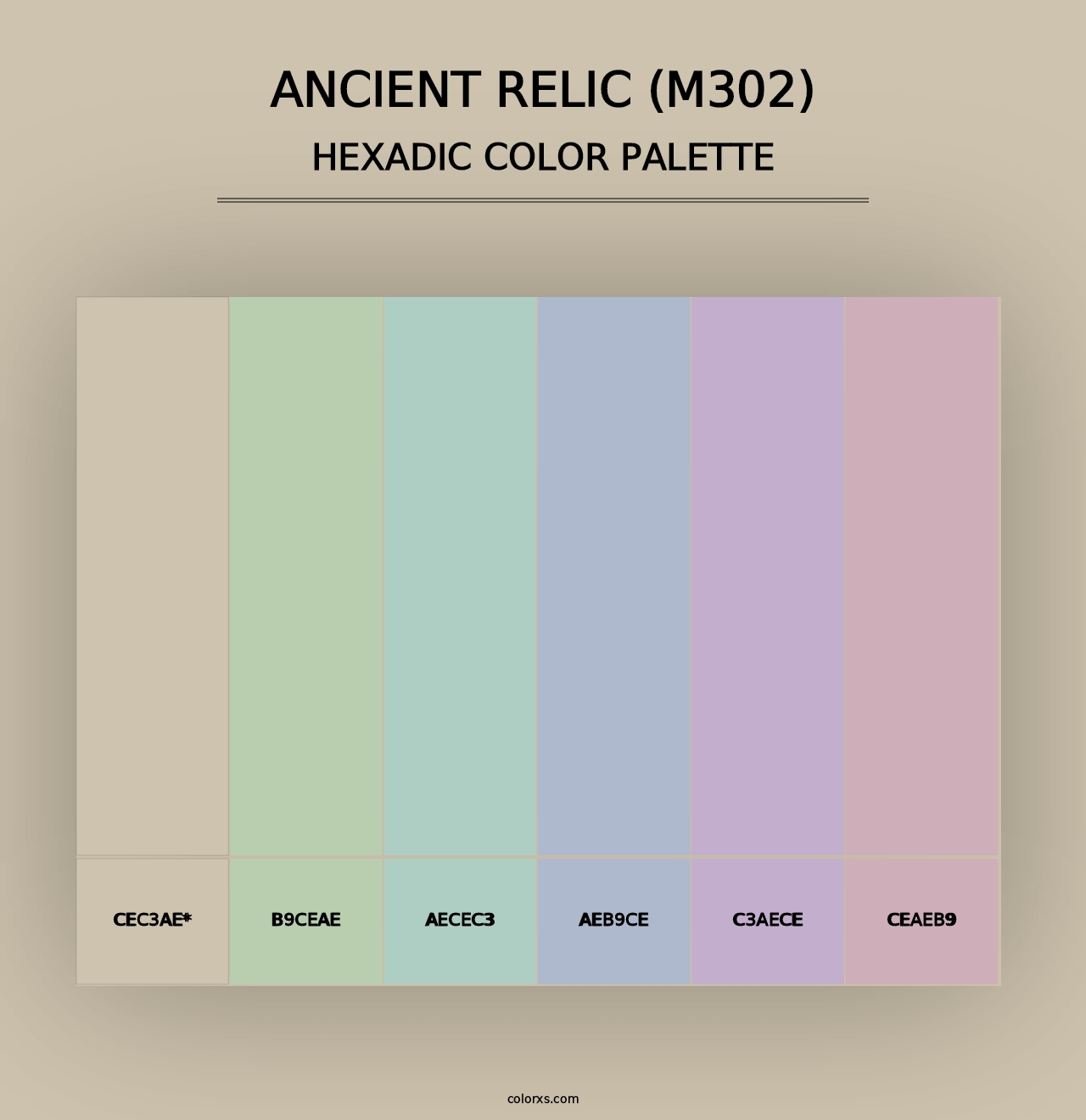 Ancient Relic (M302) - Hexadic Color Palette