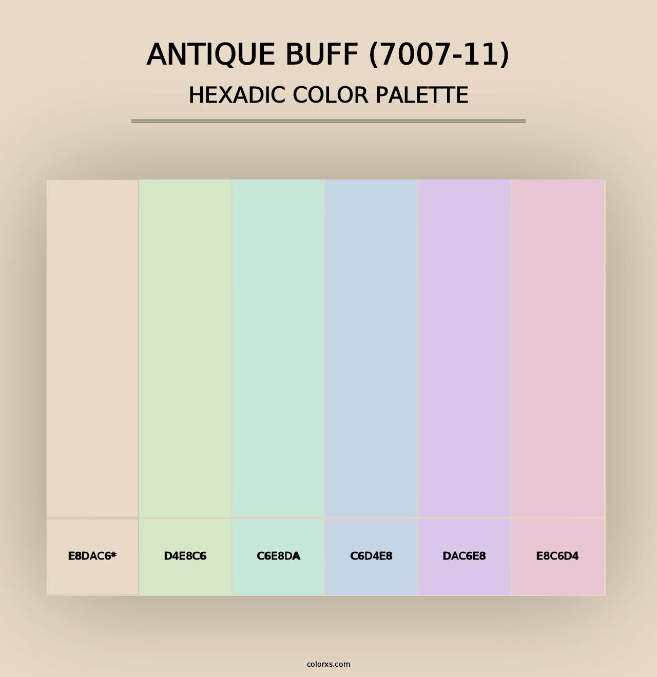 Antique Buff (7007-11) - Hexadic Color Palette