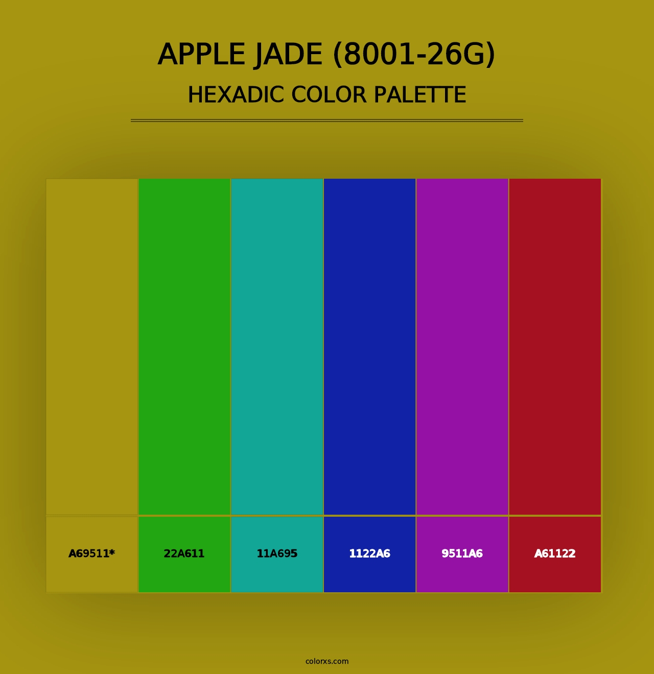 Apple Jade (8001-26G) - Hexadic Color Palette