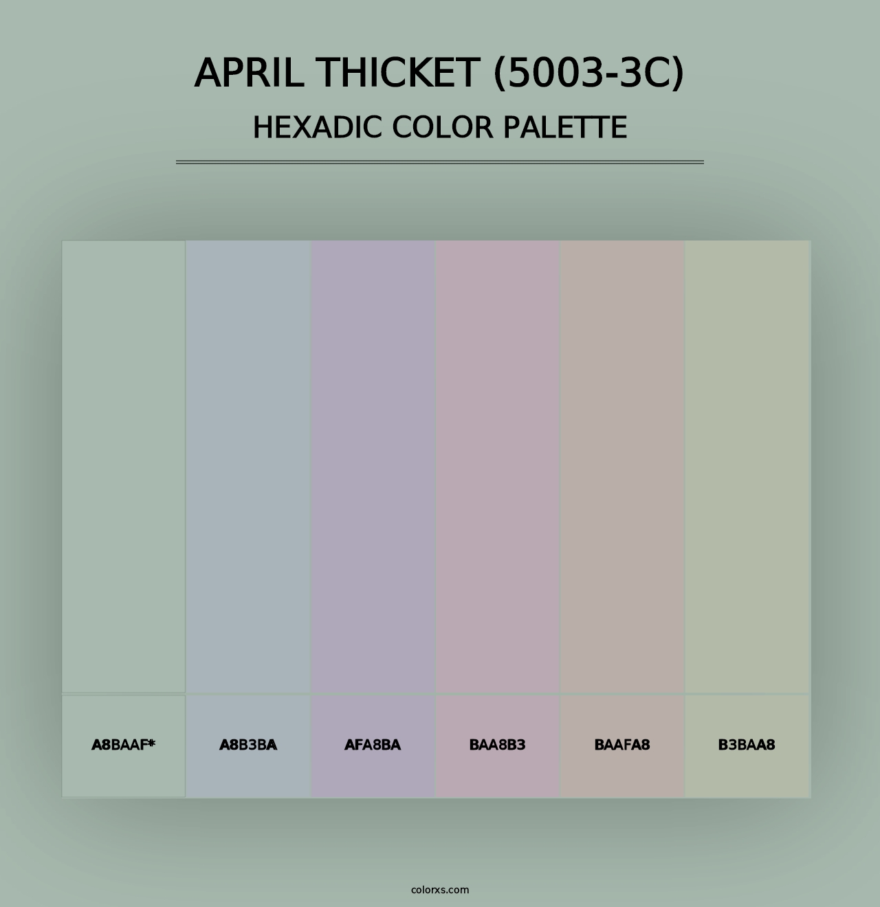 April Thicket (5003-3C) - Hexadic Color Palette