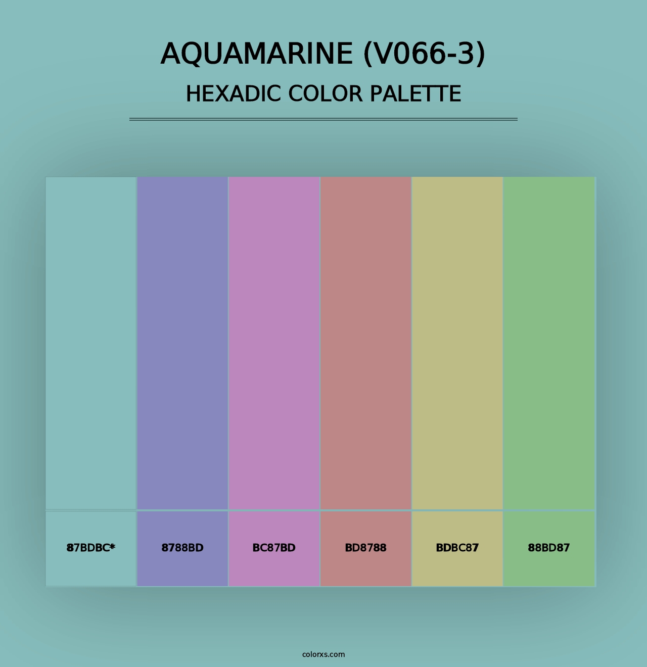 Aquamarine (V066-3) - Hexadic Color Palette