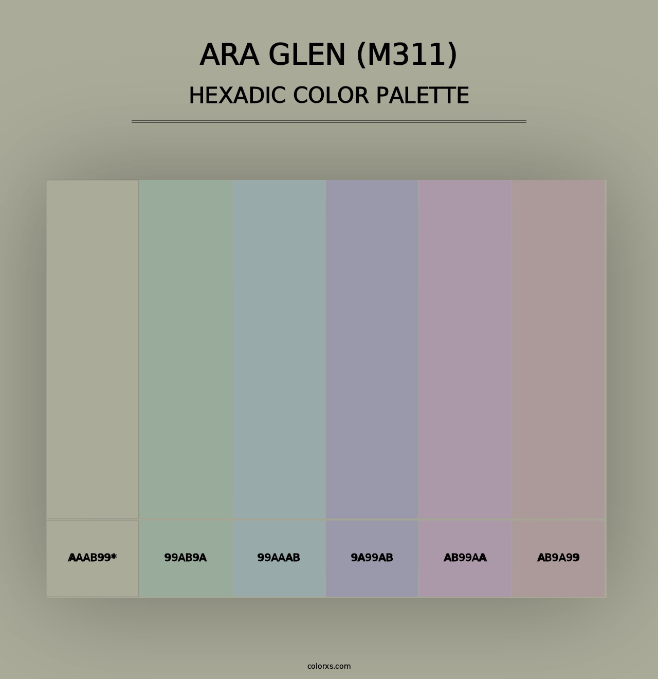 Ara Glen (M311) - Hexadic Color Palette