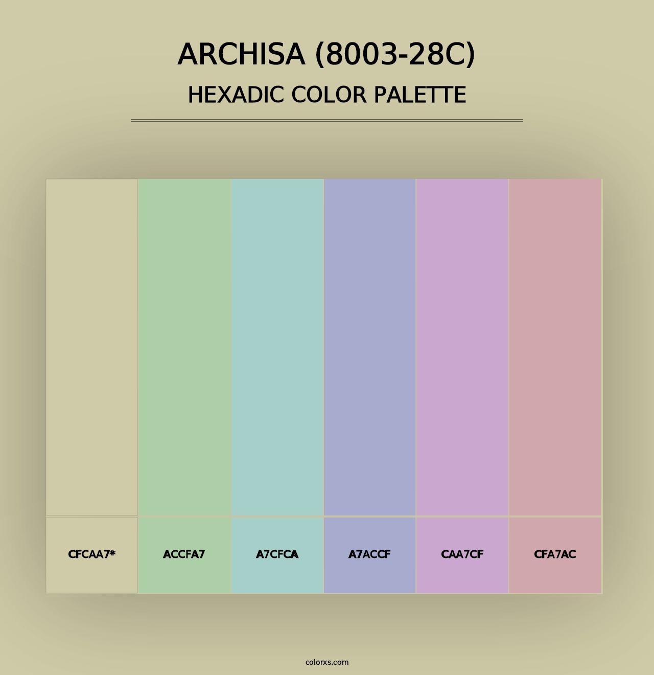 Archisa (8003-28C) - Hexadic Color Palette