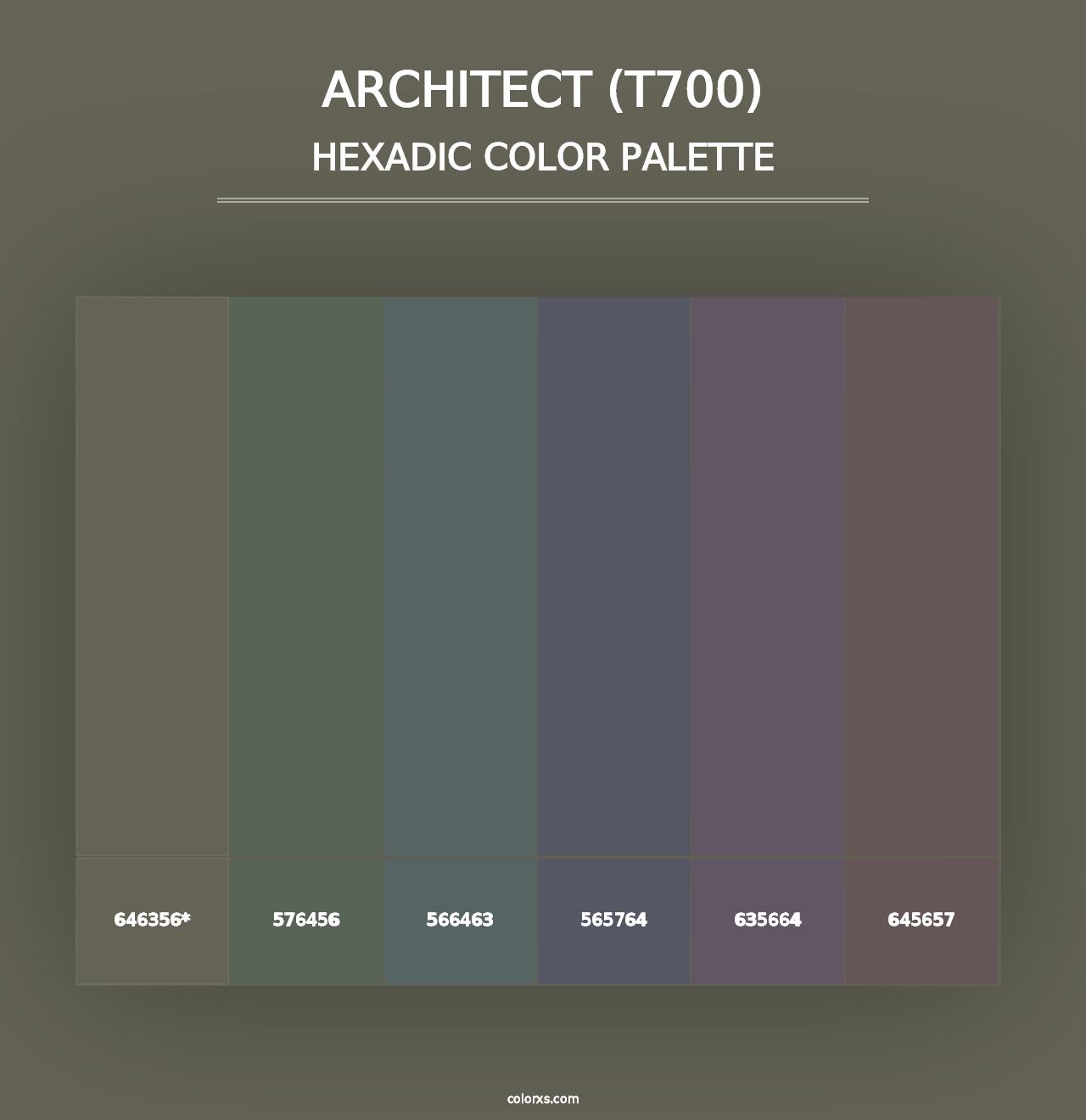 Architect (T700) - Hexadic Color Palette