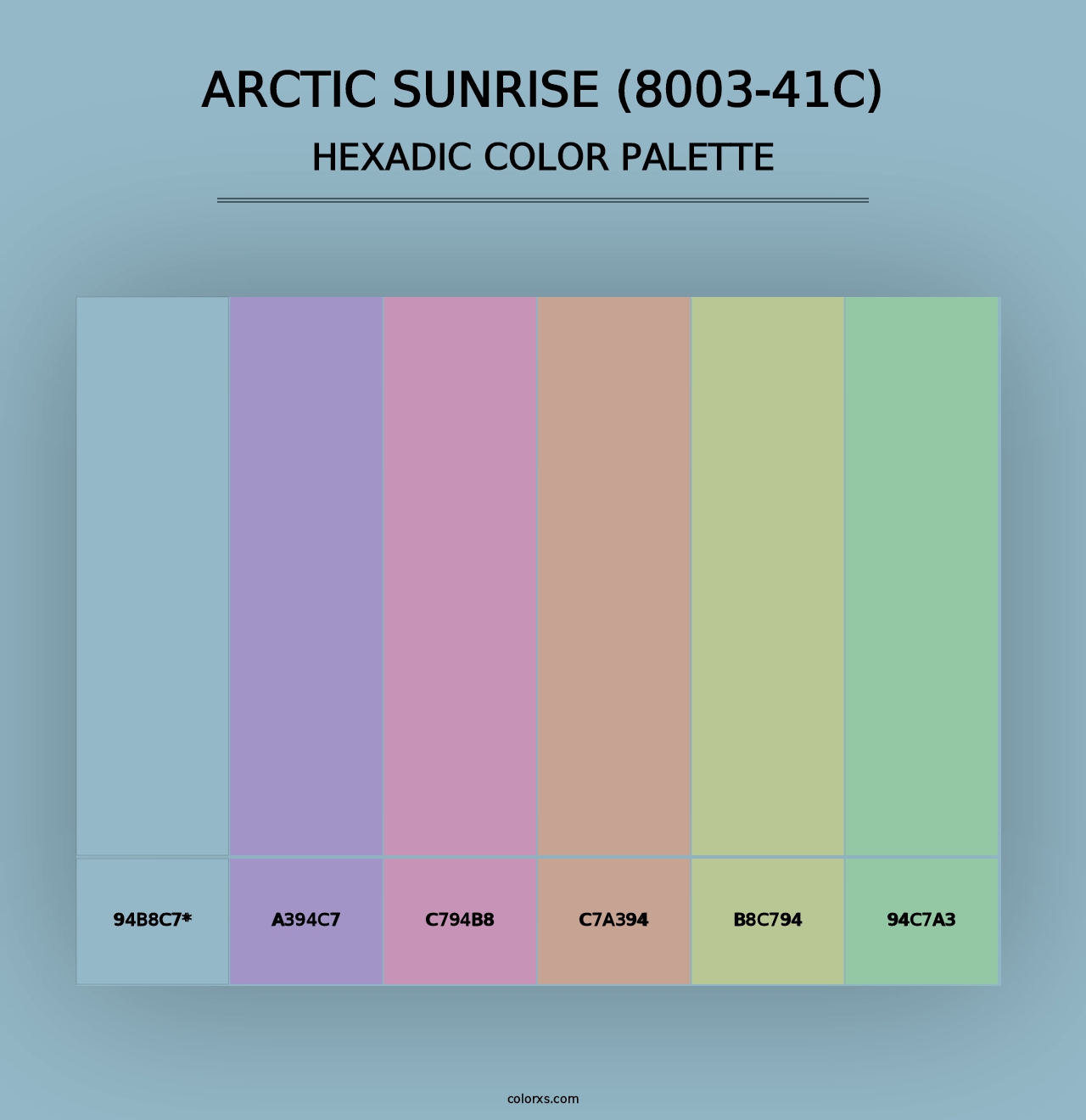 Arctic Sunrise (8003-41C) - Hexadic Color Palette