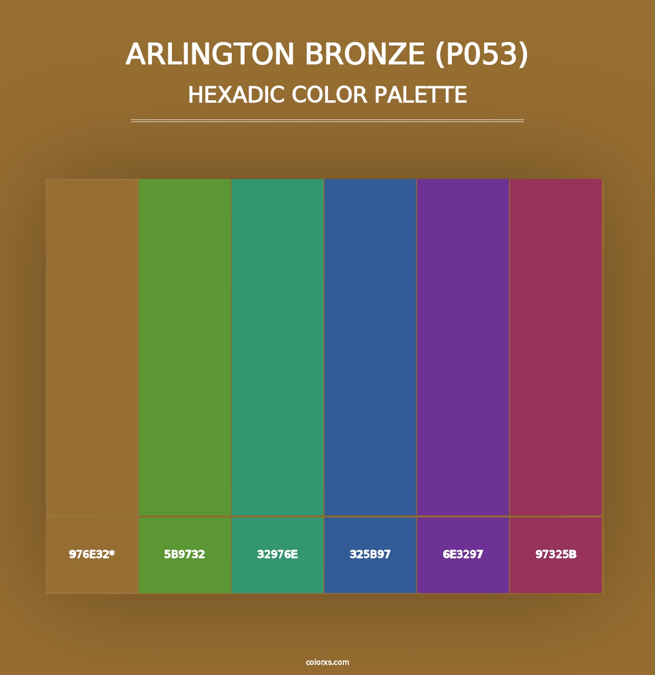 Arlington Bronze (P053) - Hexadic Color Palette