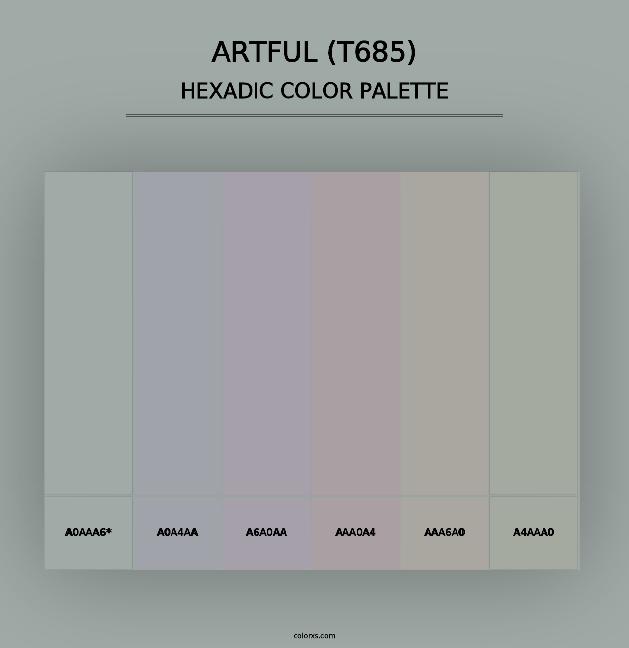 Artful (T685) - Hexadic Color Palette