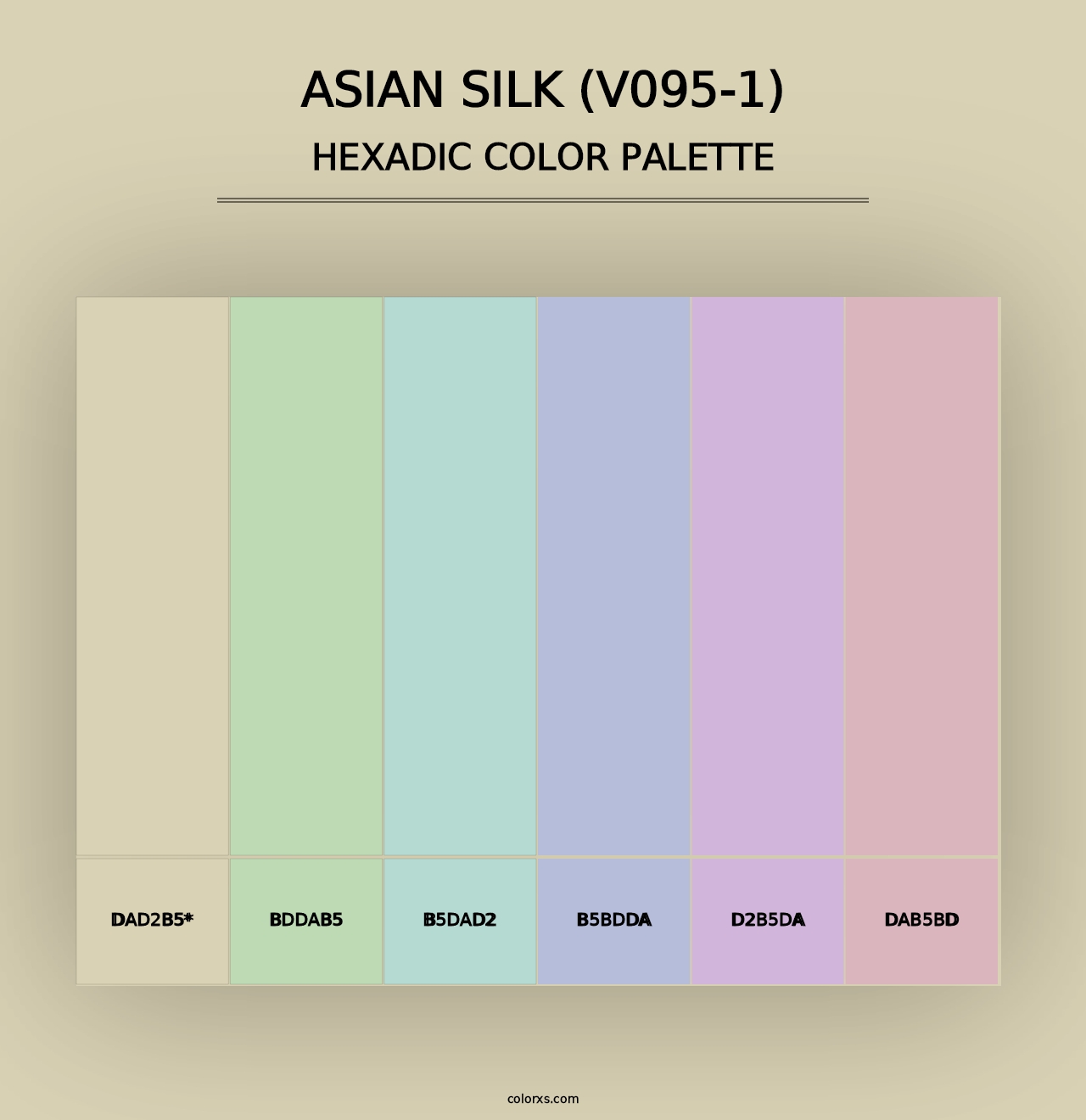 Asian Silk (V095-1) - Hexadic Color Palette