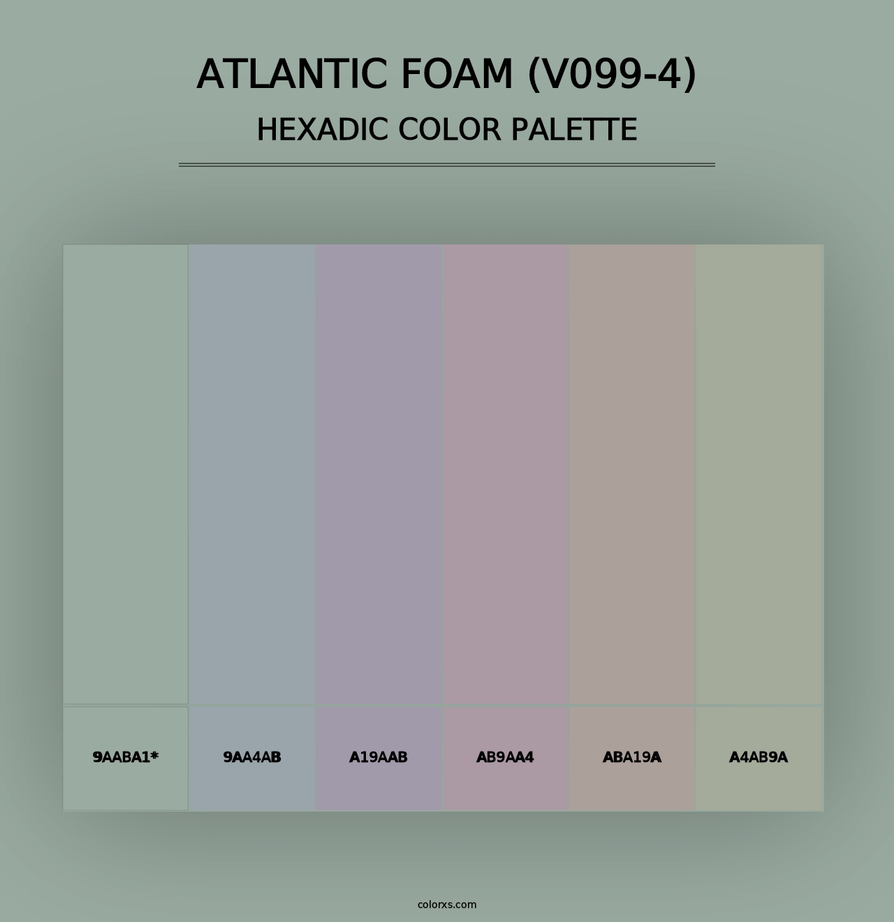 Atlantic Foam (V099-4) - Hexadic Color Palette