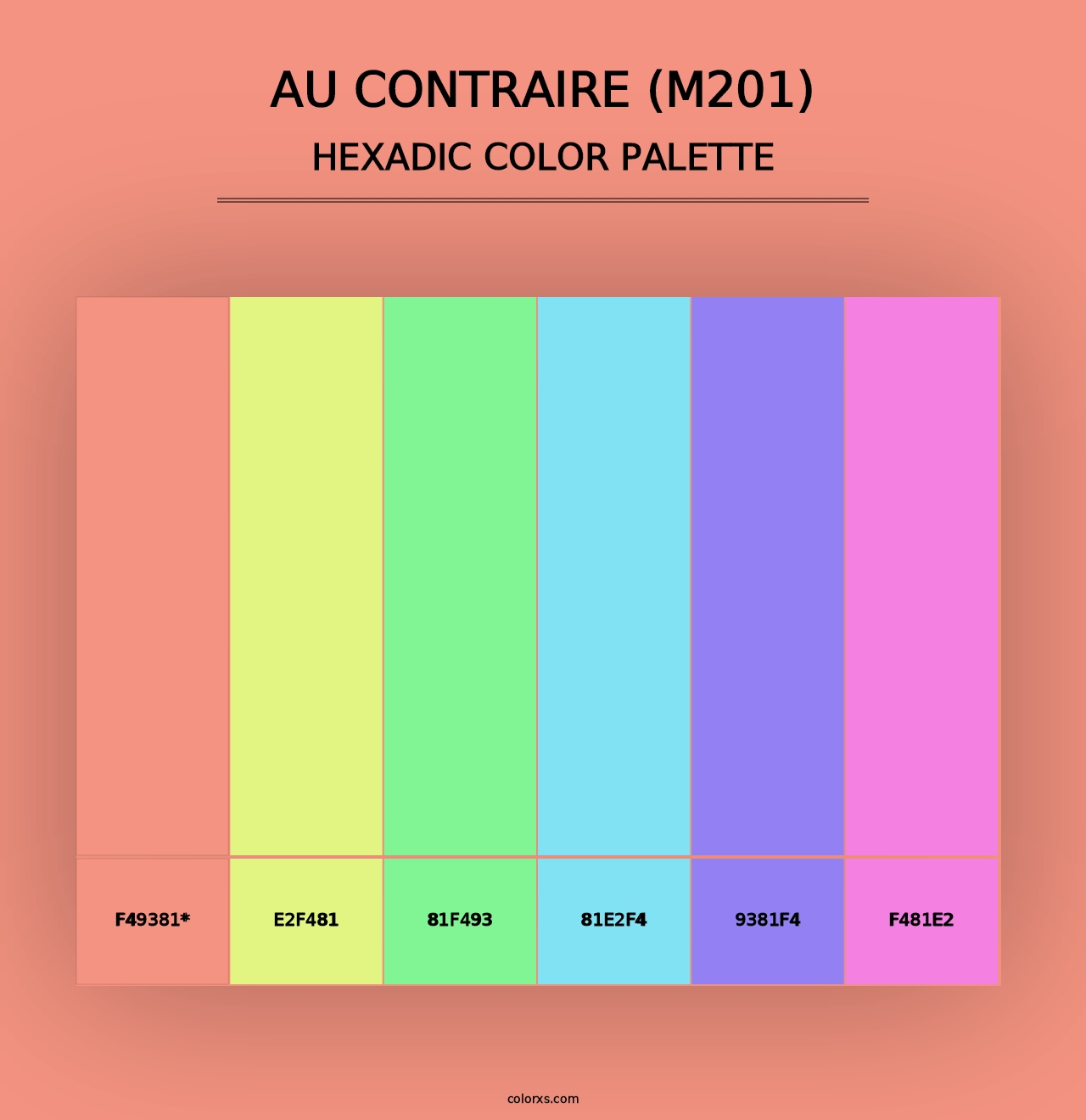 Au Contraire (M201) - Hexadic Color Palette