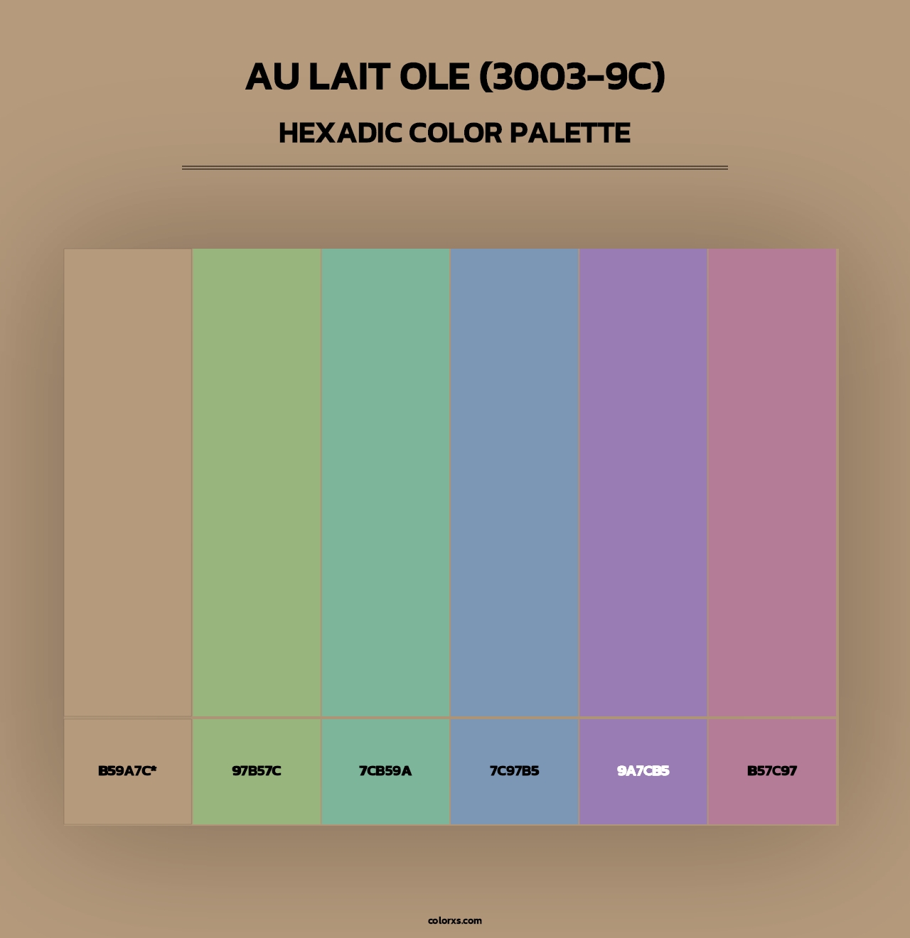 Au Lait Ole (3003-9C) - Hexadic Color Palette