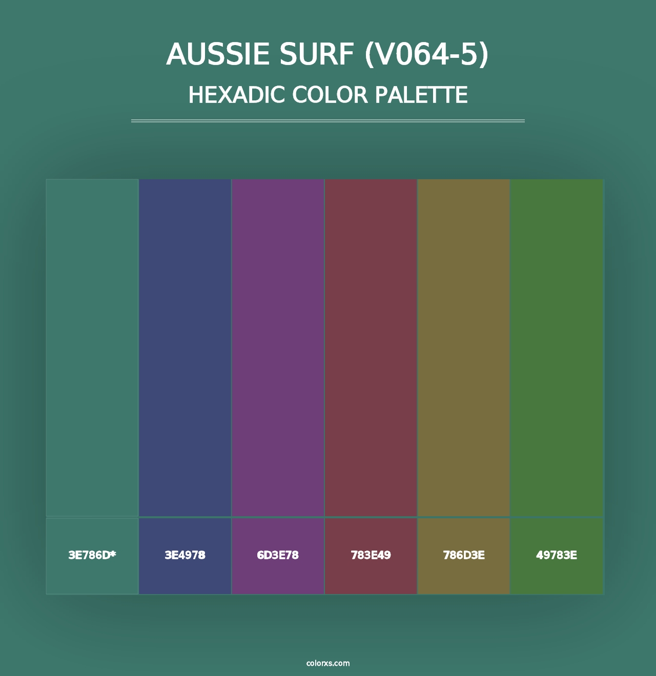 Aussie Surf (V064-5) - Hexadic Color Palette