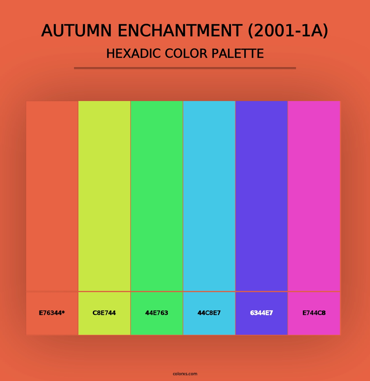 Autumn Enchantment (2001-1A) - Hexadic Color Palette