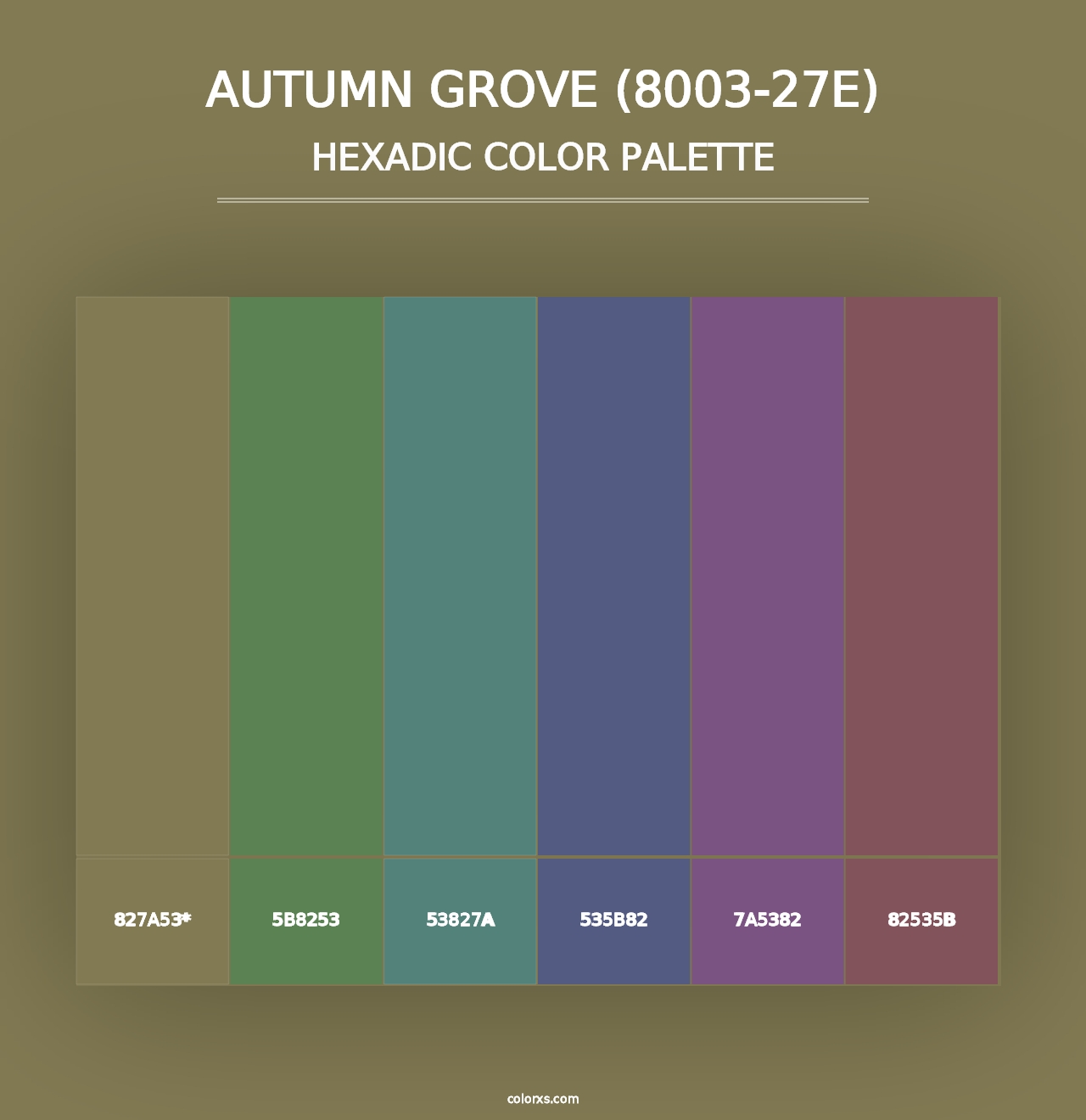 Autumn Grove (8003-27E) - Hexadic Color Palette