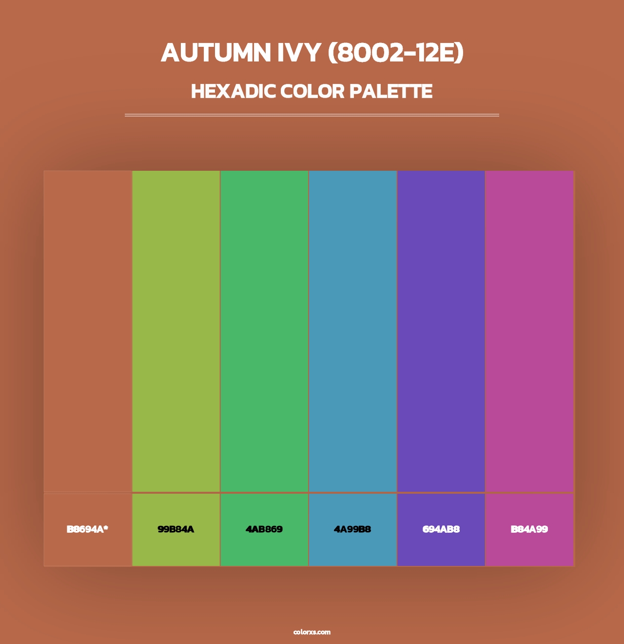 Autumn Ivy (8002-12E) - Hexadic Color Palette