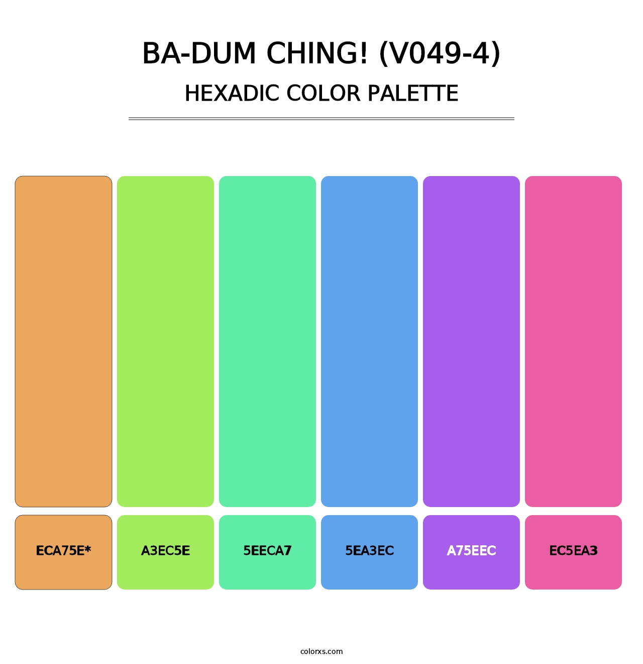 Ba-Dum Ching! (V049-4) - Hexadic Color Palette