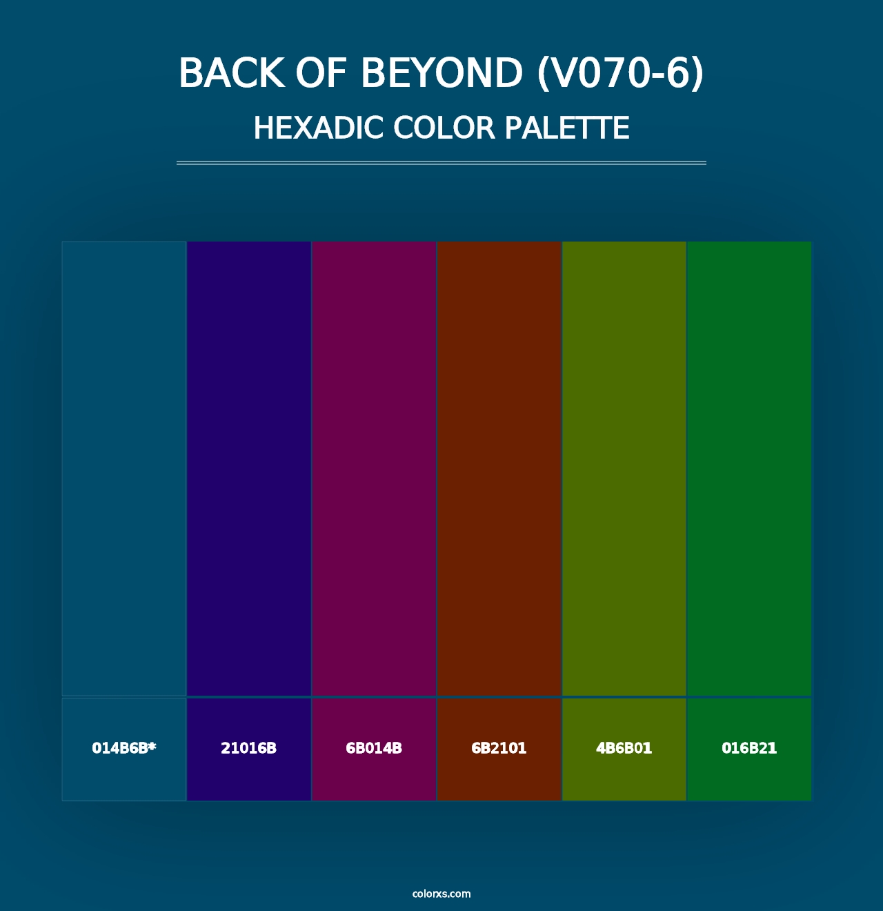 Back of Beyond (V070-6) - Hexadic Color Palette