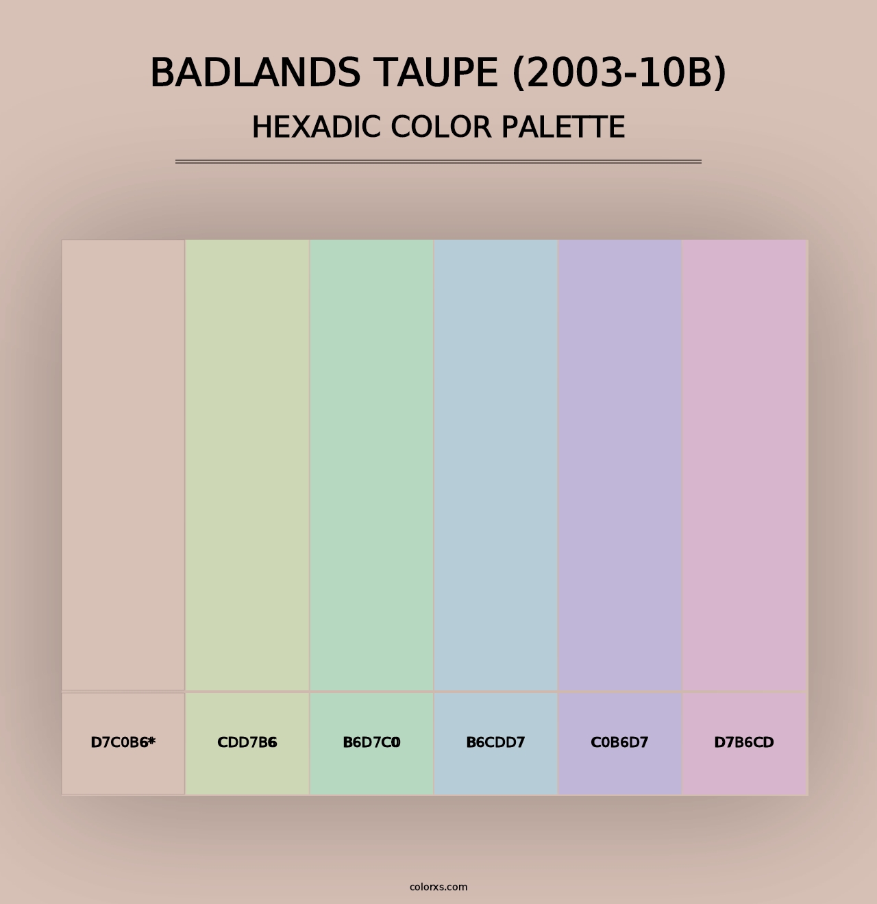 Badlands Taupe (2003-10B) - Hexadic Color Palette