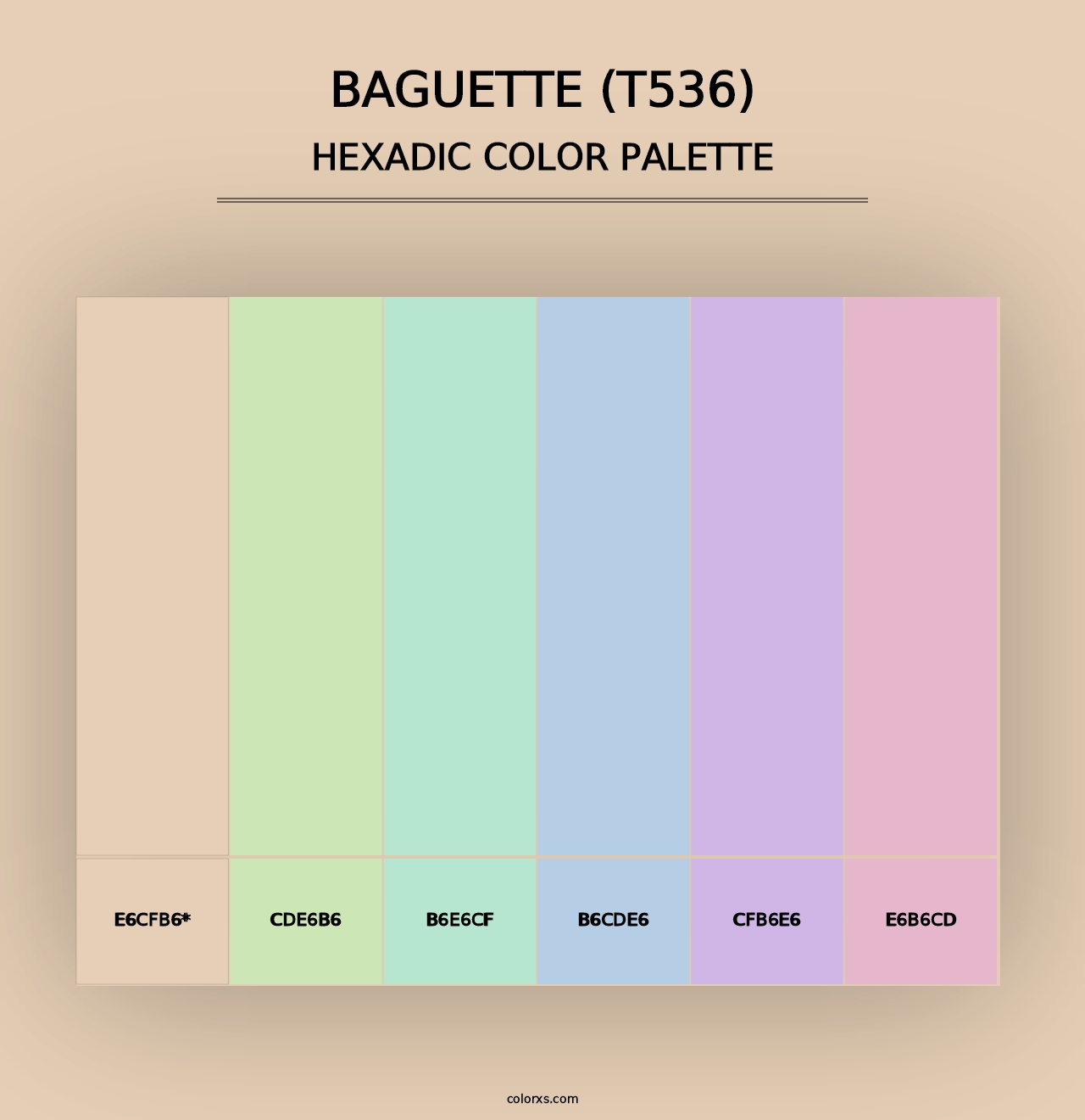 Baguette (T536) - Hexadic Color Palette