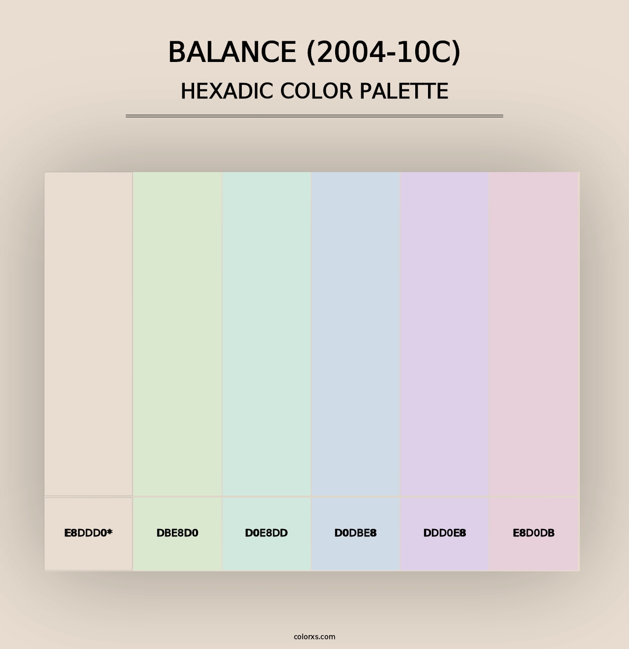 Balance (2004-10C) - Hexadic Color Palette