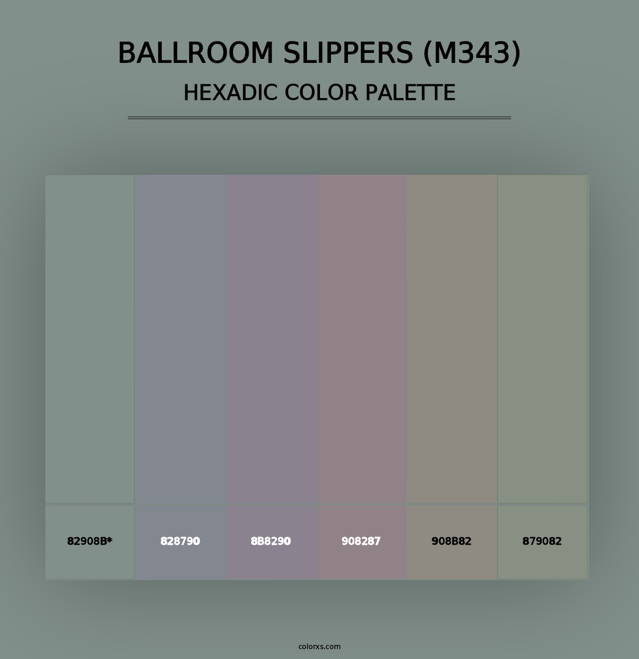 Ballroom Slippers (M343) - Hexadic Color Palette