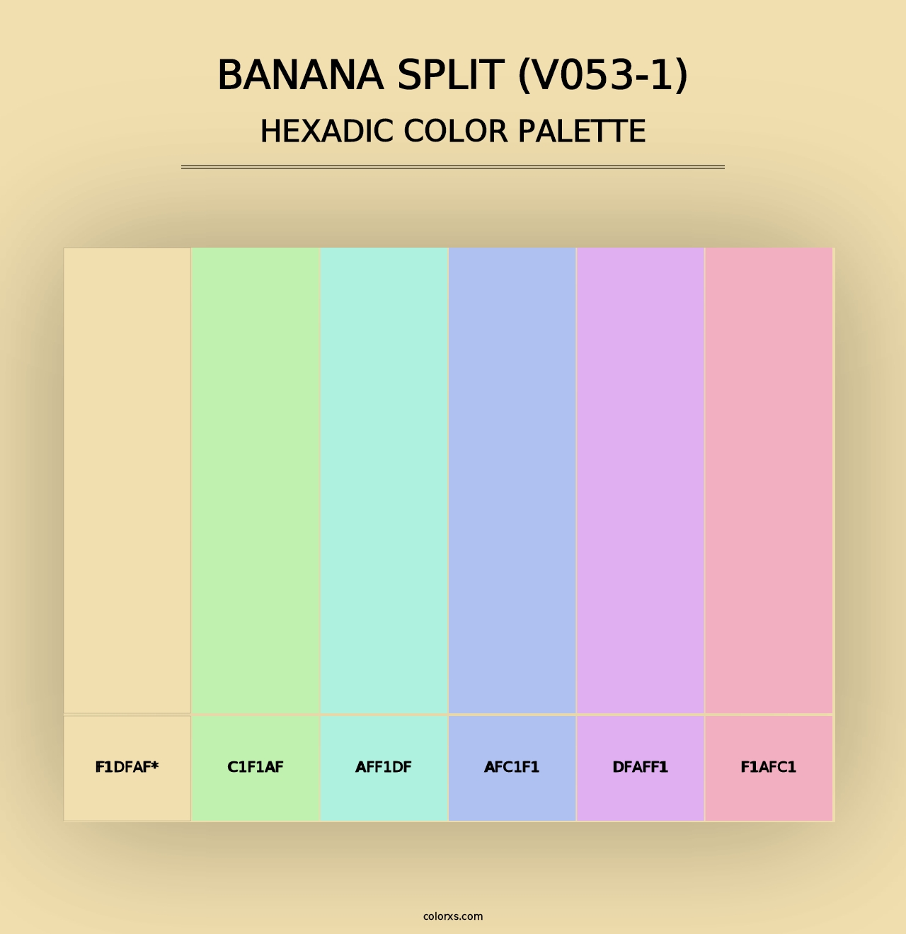 Banana Split (V053-1) - Hexadic Color Palette