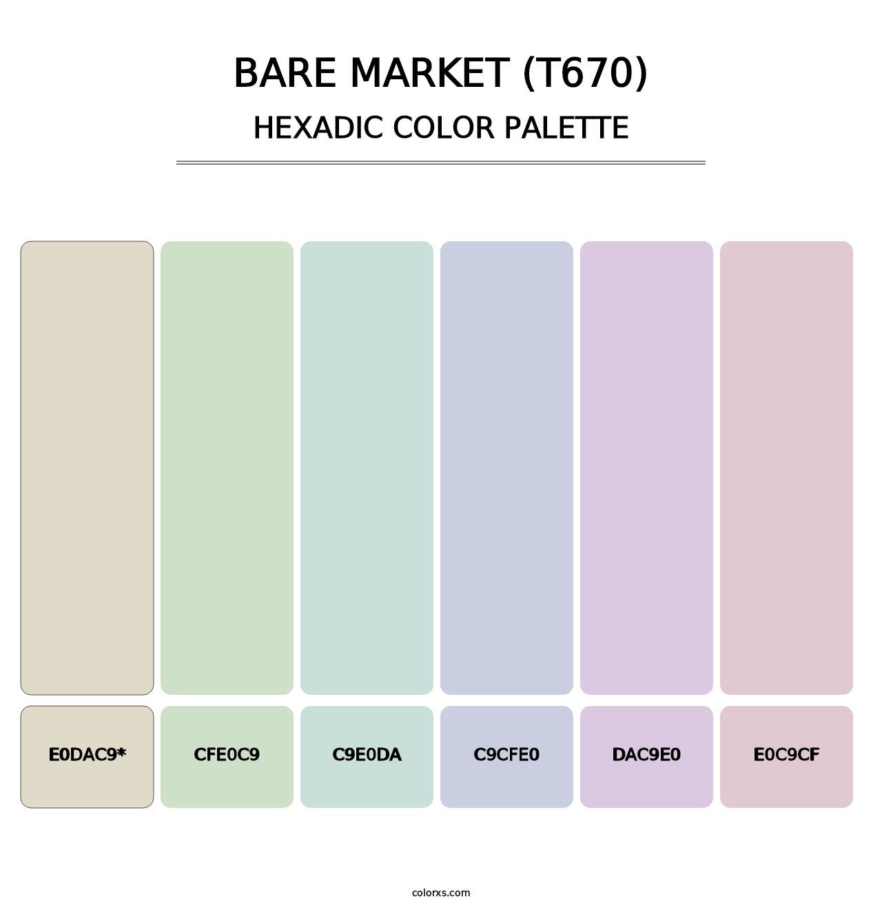 Bare Market (T670) - Hexadic Color Palette