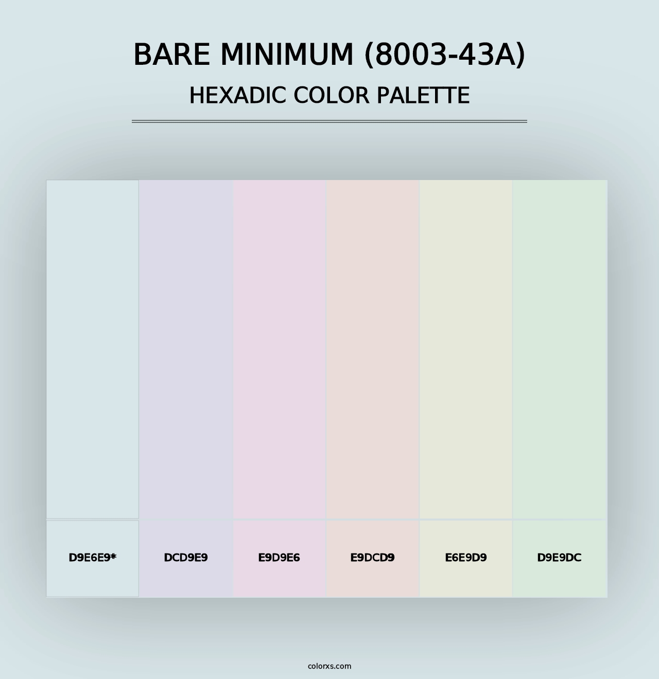 Bare Minimum (8003-43A) - Hexadic Color Palette