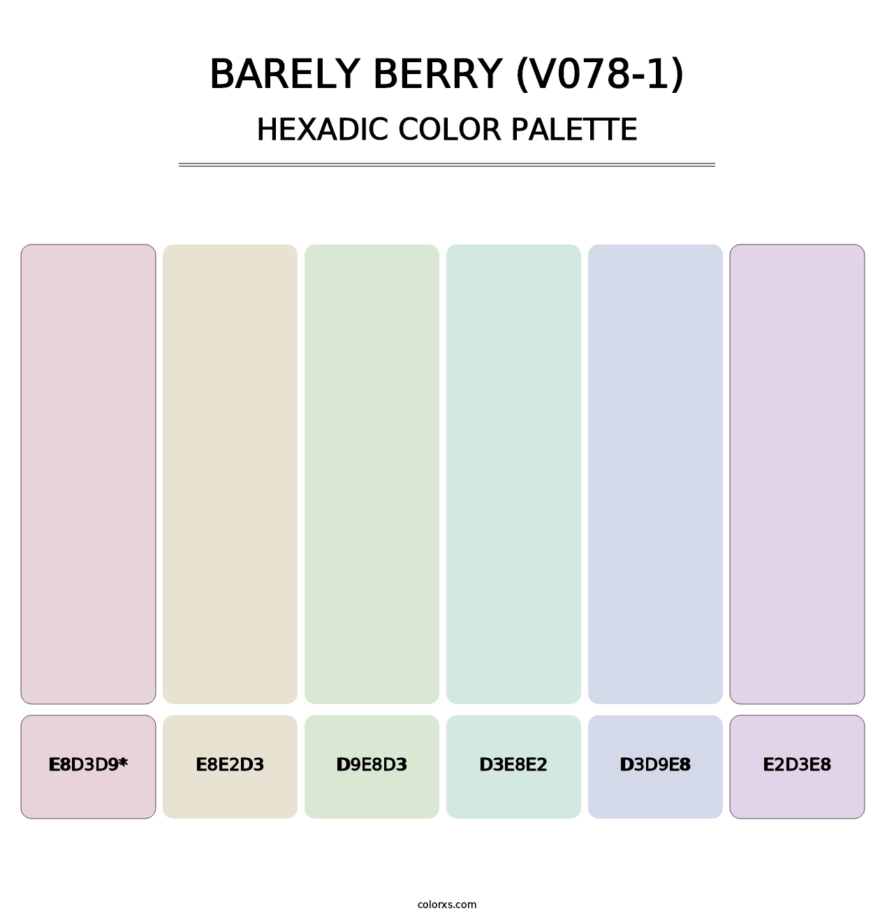 Barely Berry (V078-1) - Hexadic Color Palette