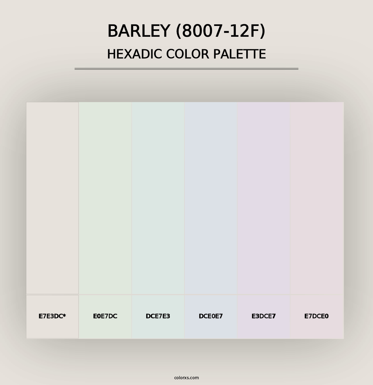 Barley (8007-12F) - Hexadic Color Palette