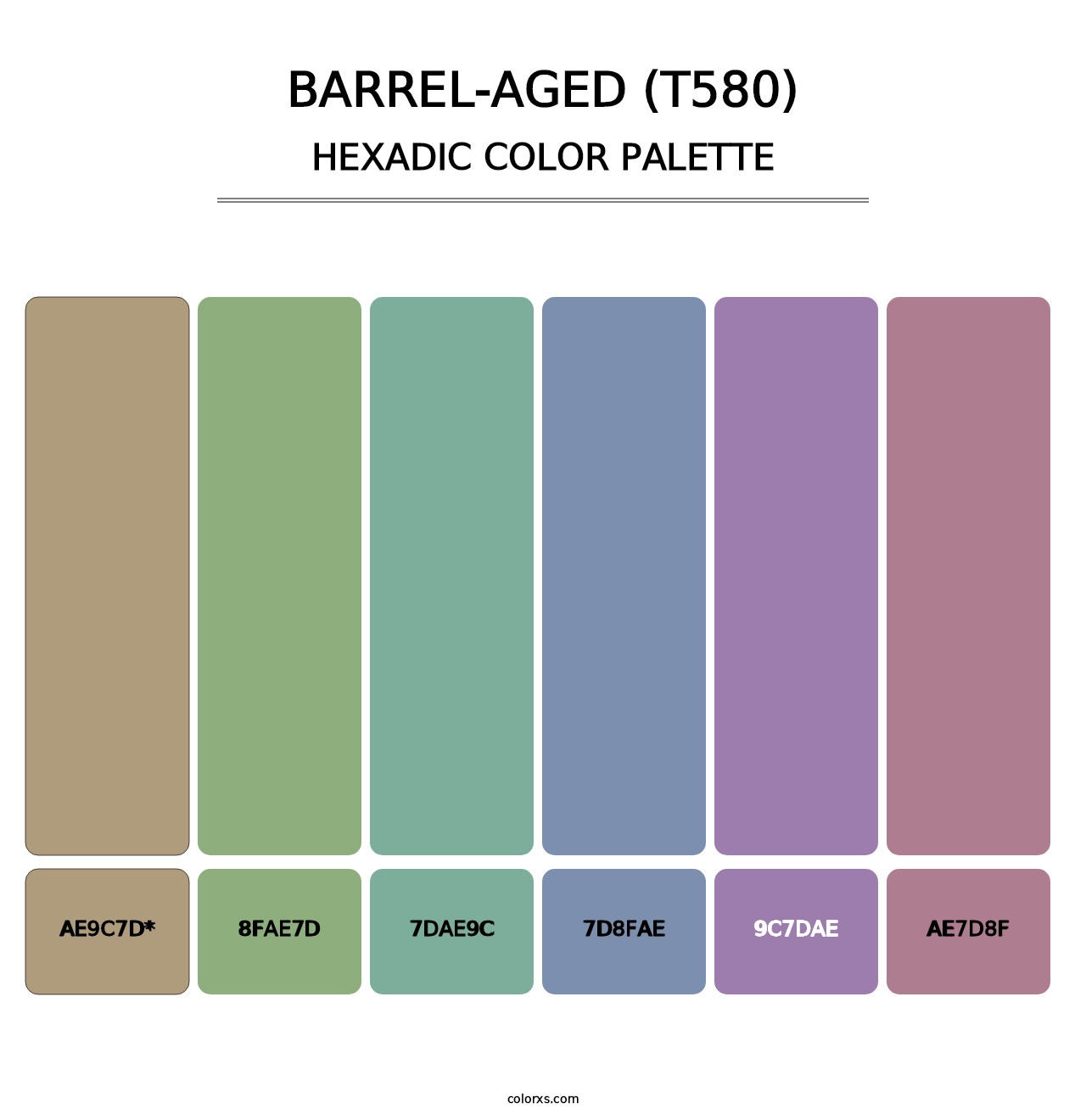 Barrel-Aged (T580) - Hexadic Color Palette