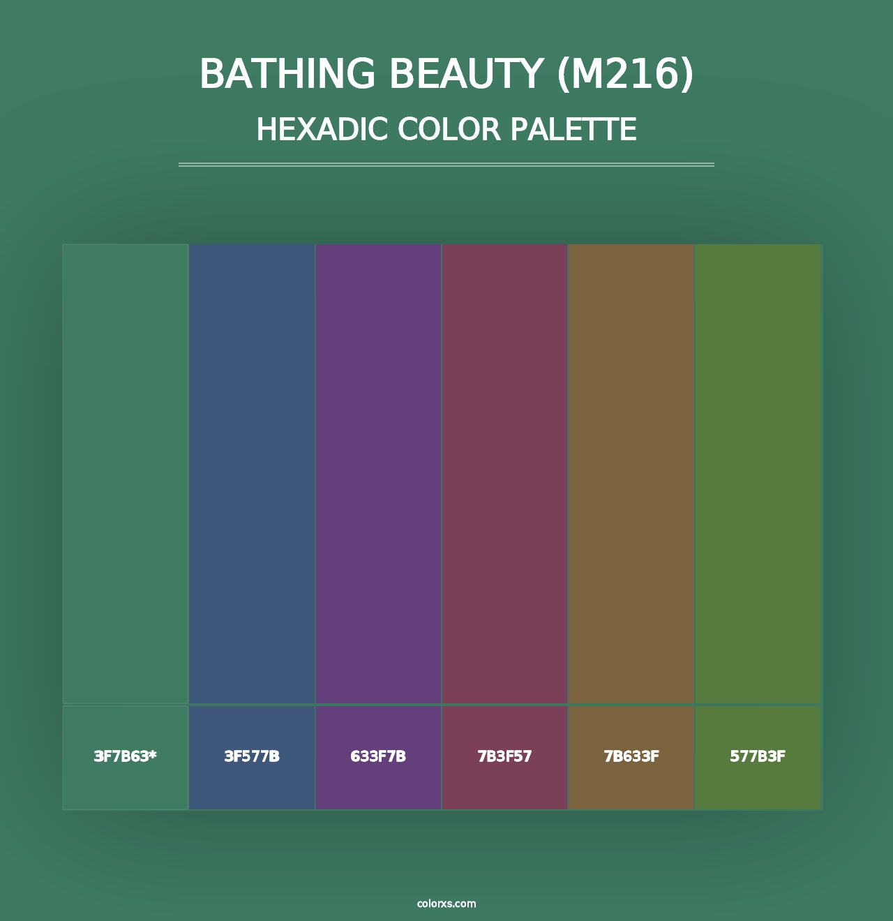 Bathing Beauty (M216) - Hexadic Color Palette