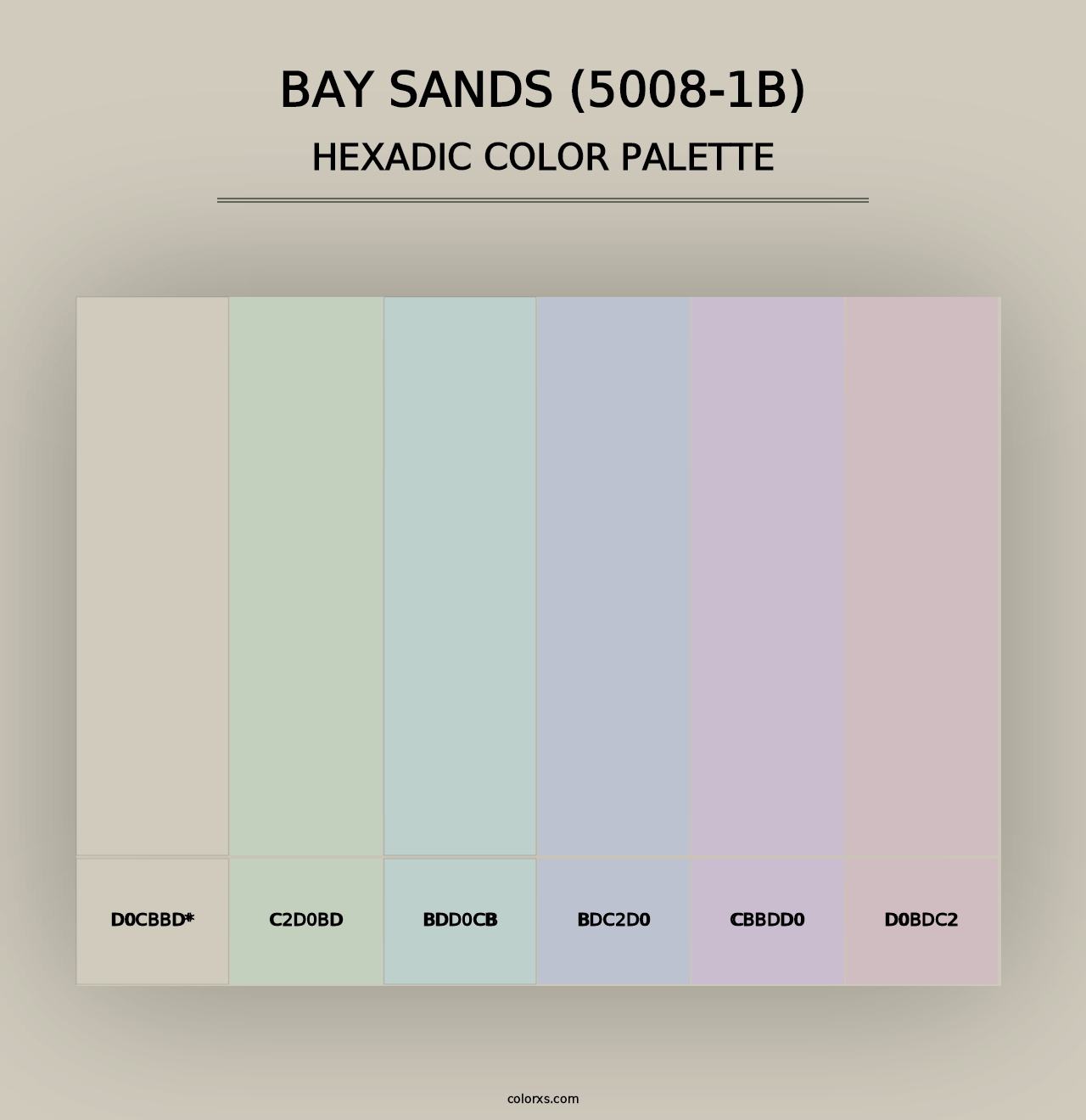 Bay Sands (5008-1B) - Hexadic Color Palette