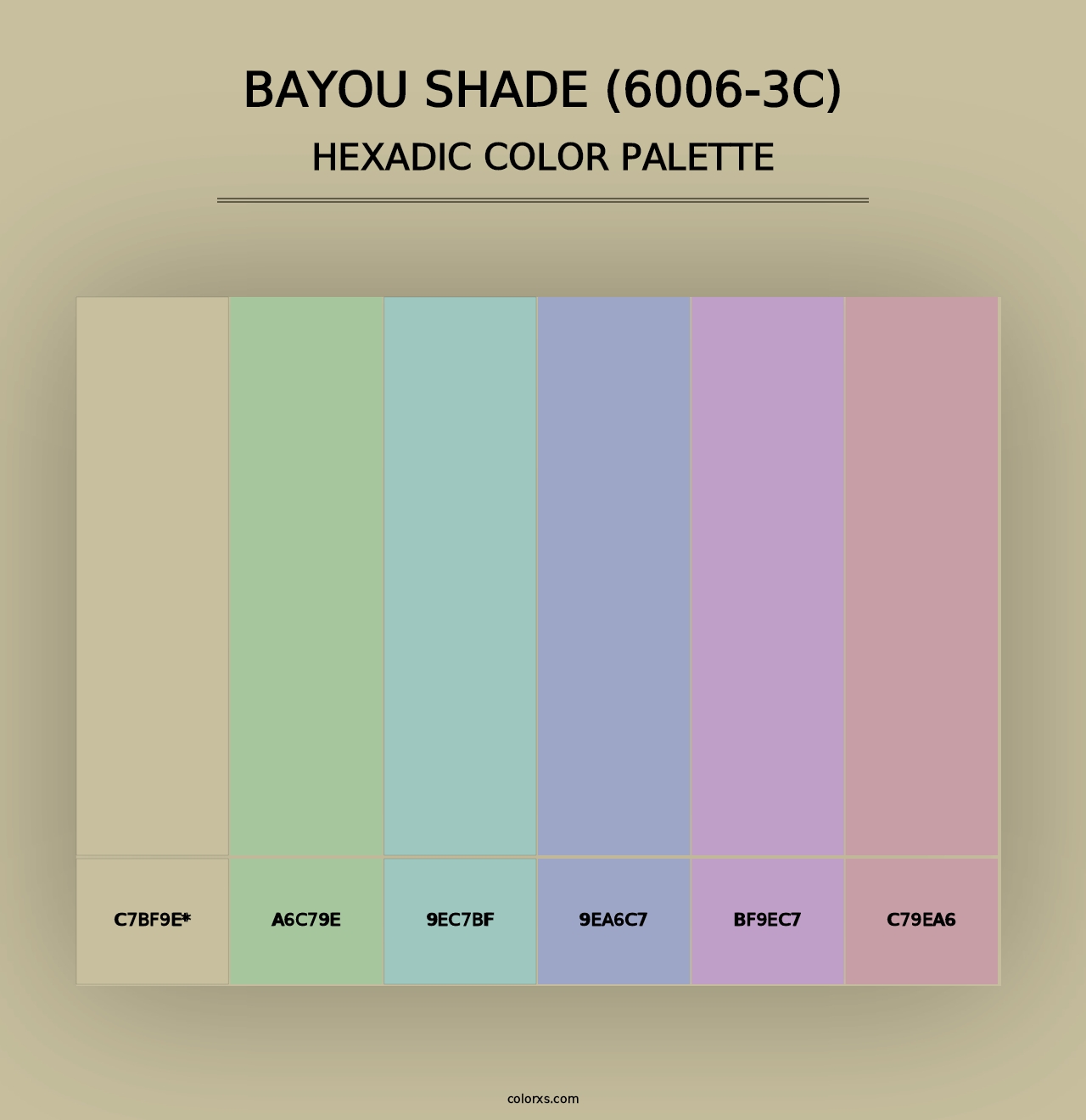 Bayou Shade (6006-3C) - Hexadic Color Palette