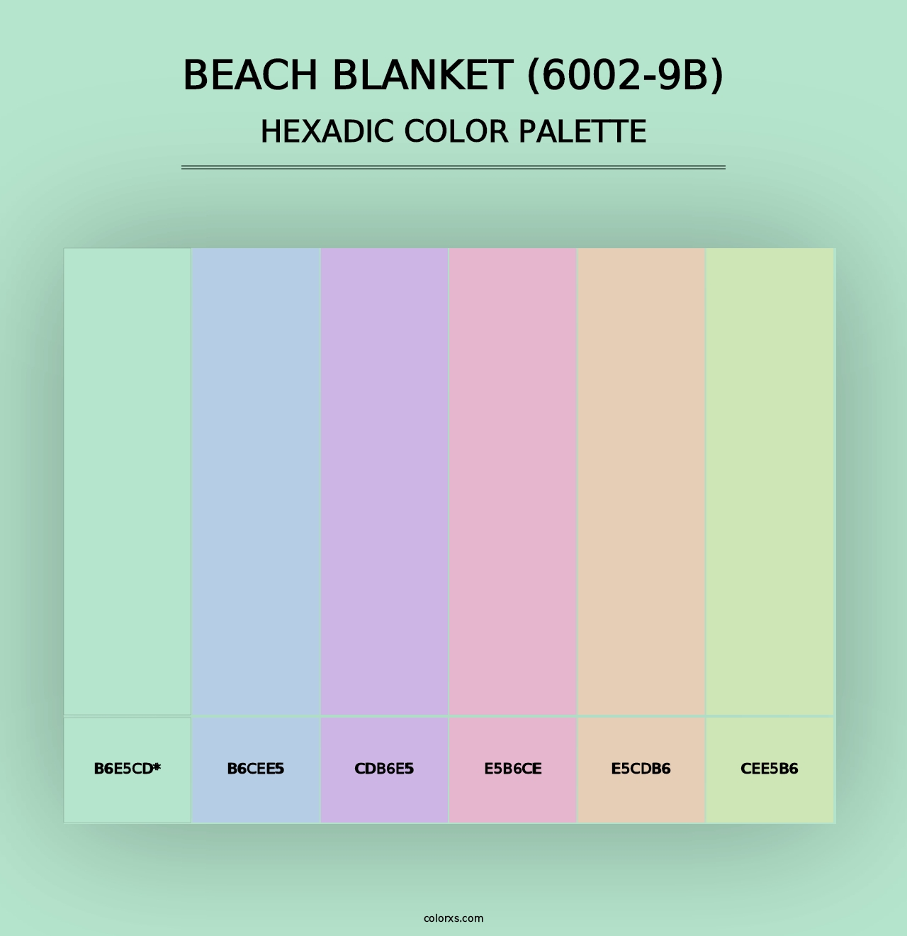 Beach Blanket (6002-9B) - Hexadic Color Palette