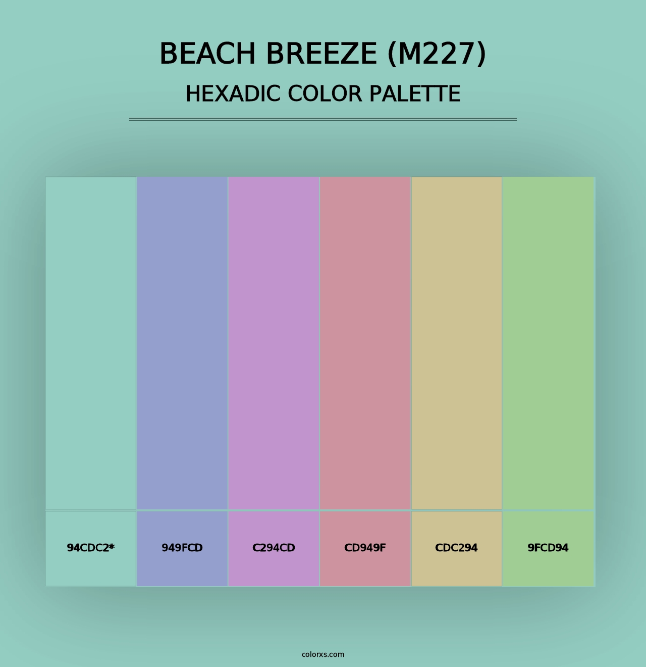 Beach Breeze (M227) - Hexadic Color Palette