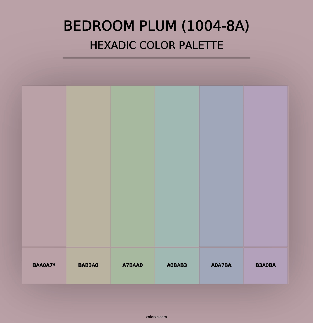 Bedroom Plum (1004-8A) - Hexadic Color Palette