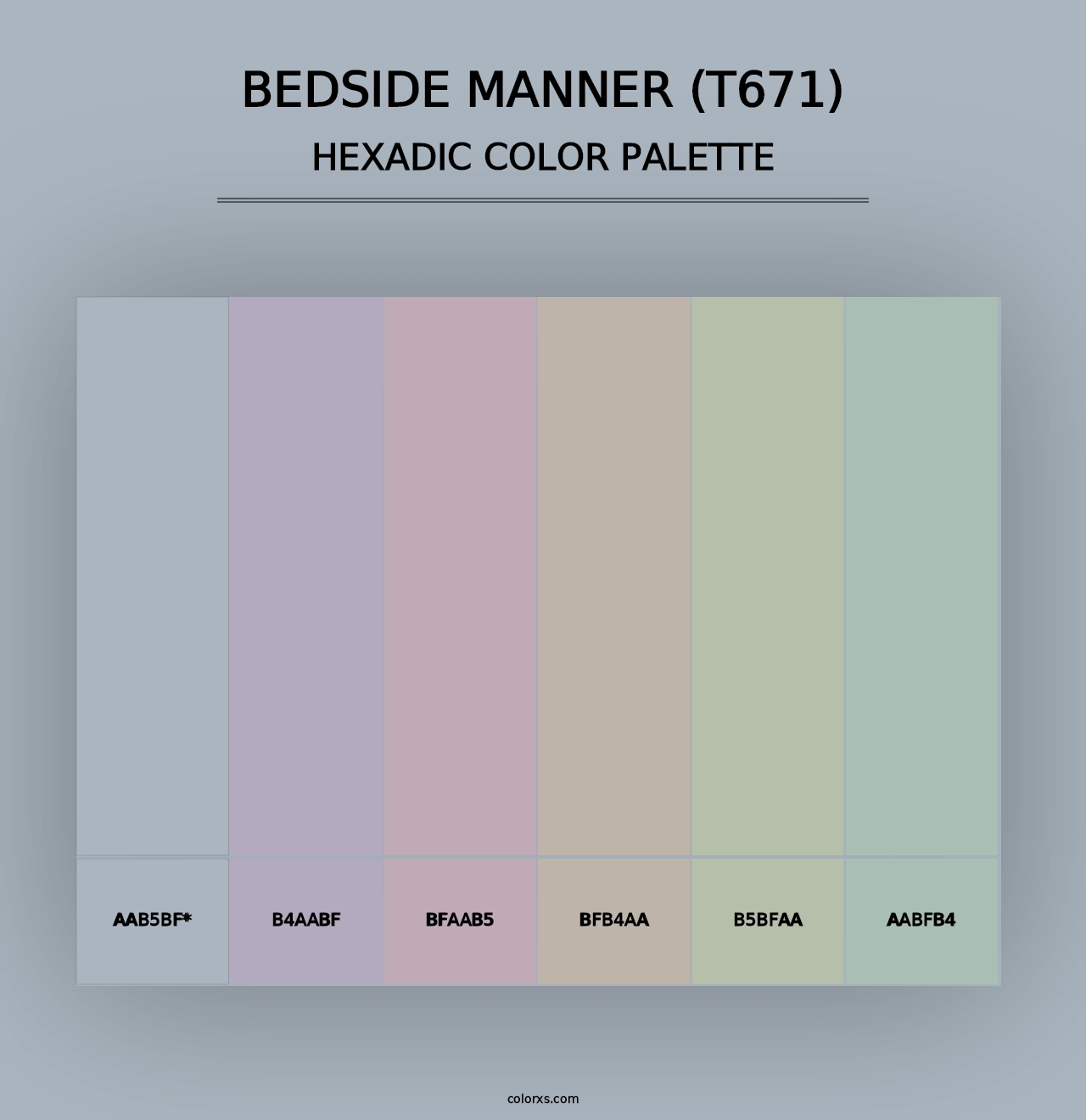 Bedside Manner (T671) - Hexadic Color Palette