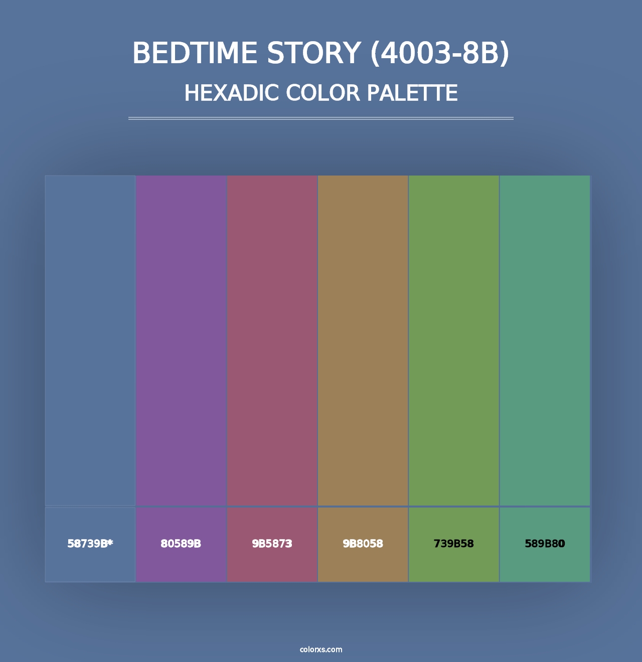 Bedtime Story (4003-8B) - Hexadic Color Palette