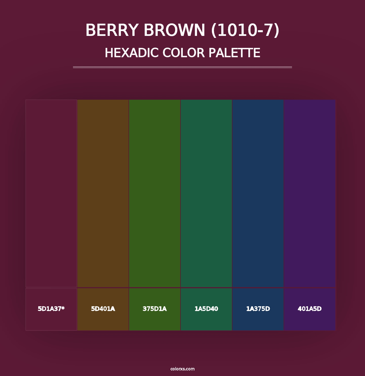 Berry Brown (1010-7) - Hexadic Color Palette