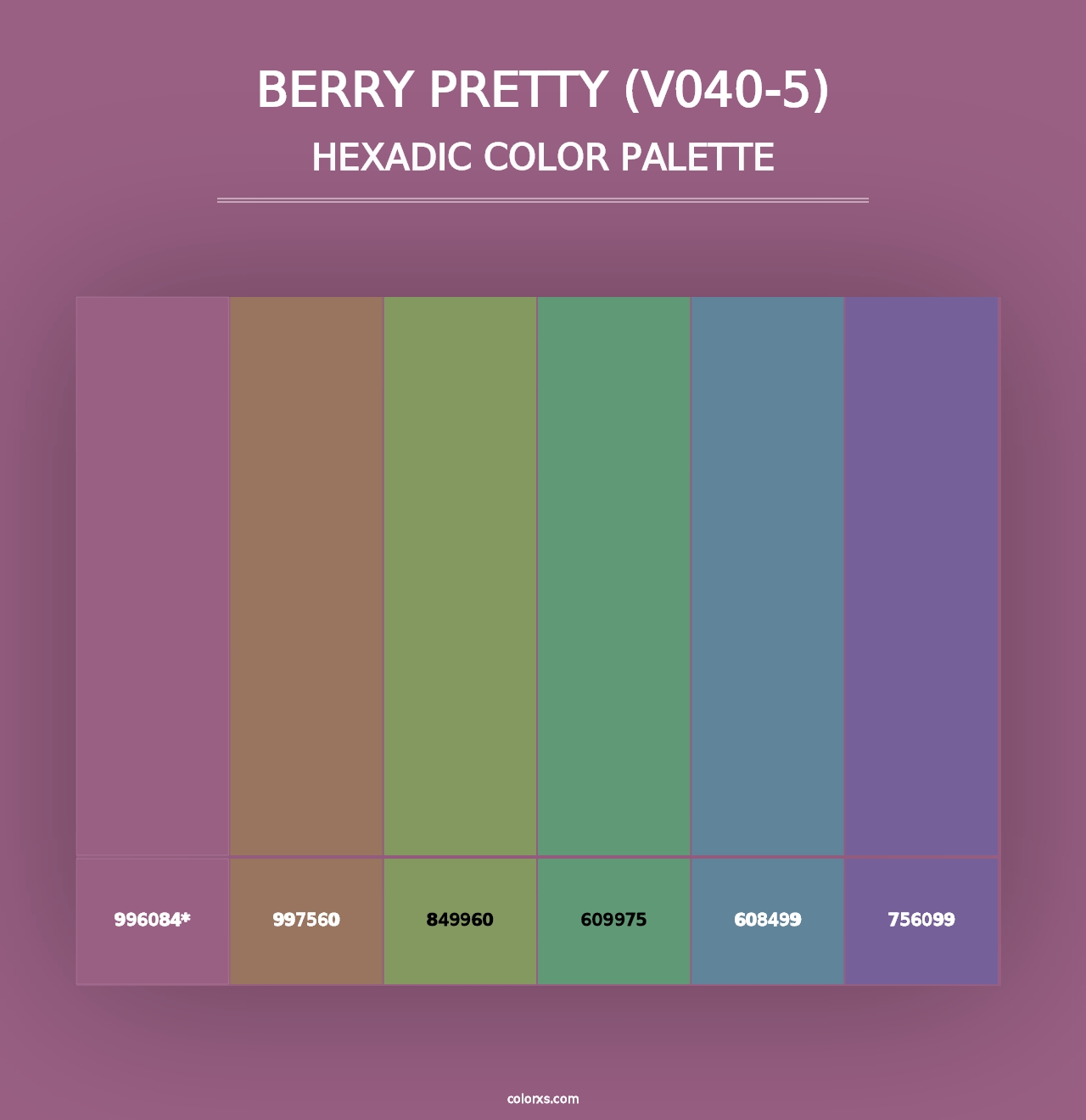 Berry Pretty (V040-5) - Hexadic Color Palette