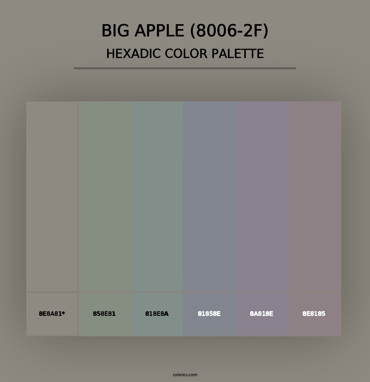 Big Apple (8006-2F) - Hexadic Color Palette