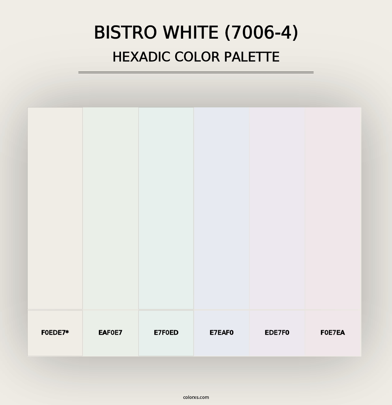 Bistro White (7006-4) - Hexadic Color Palette