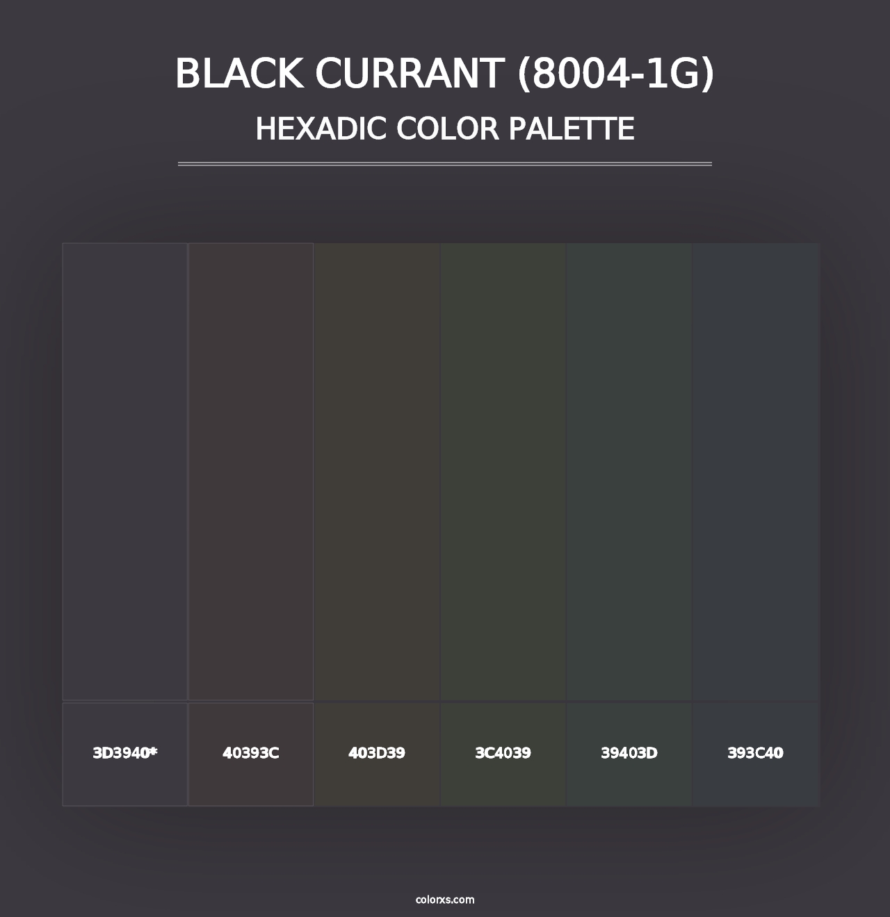 Black Currant (8004-1G) - Hexadic Color Palette