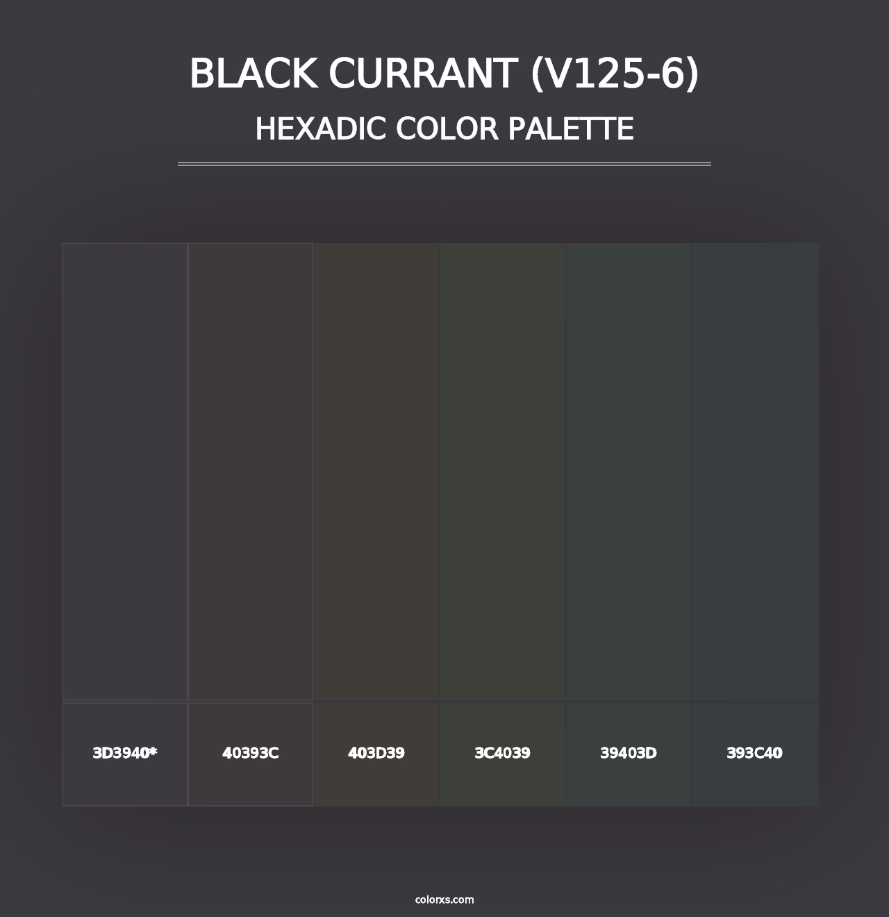 Black Currant (V125-6) - Hexadic Color Palette