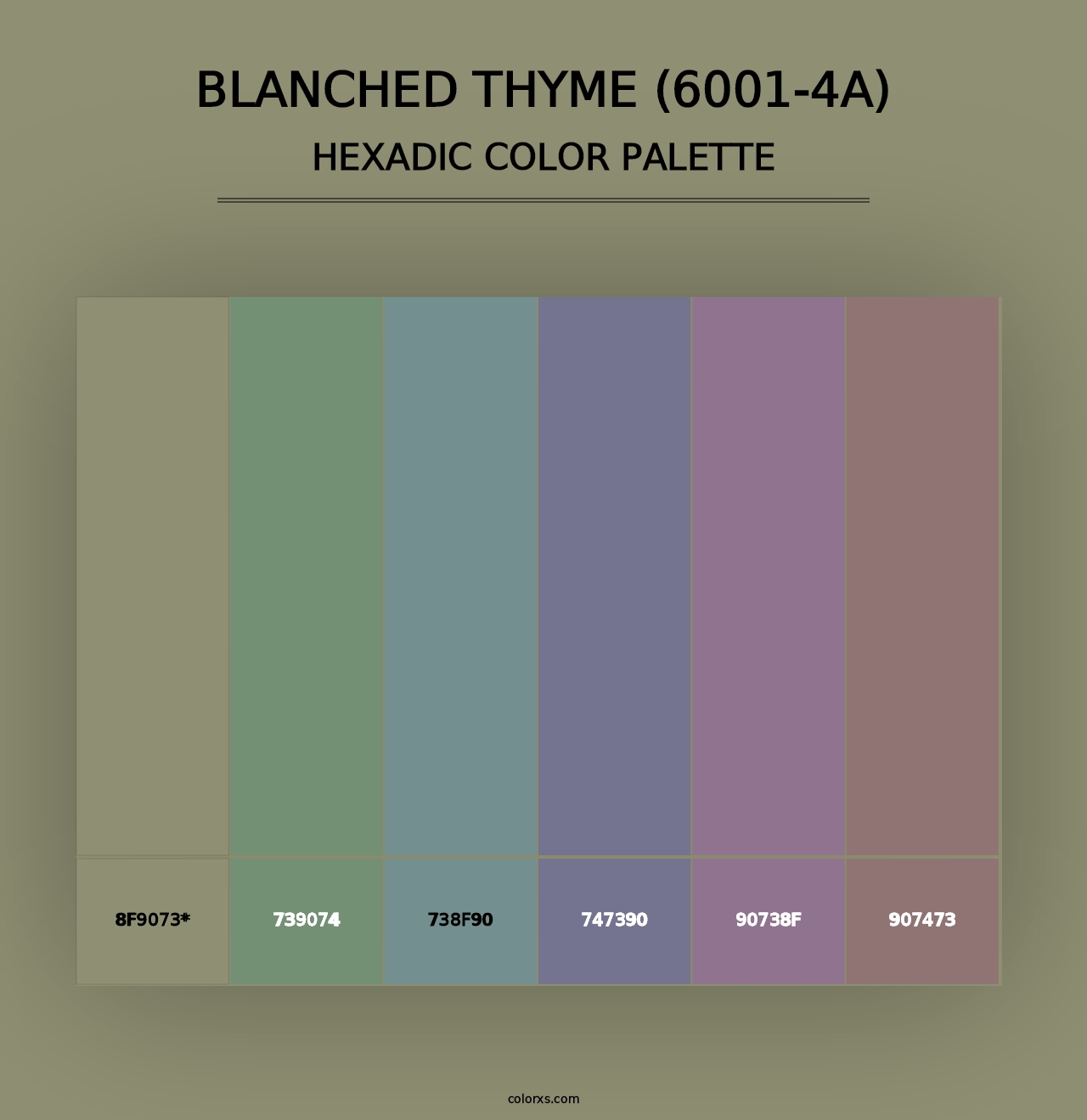 Blanched Thyme (6001-4A) - Hexadic Color Palette