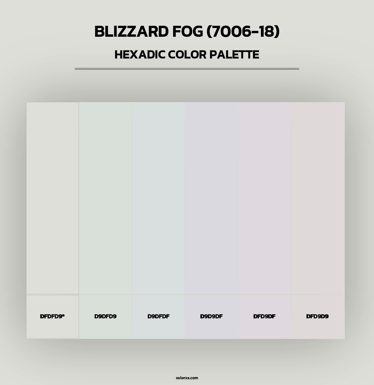 Blizzard Fog (7006-18) - Hexadic Color Palette